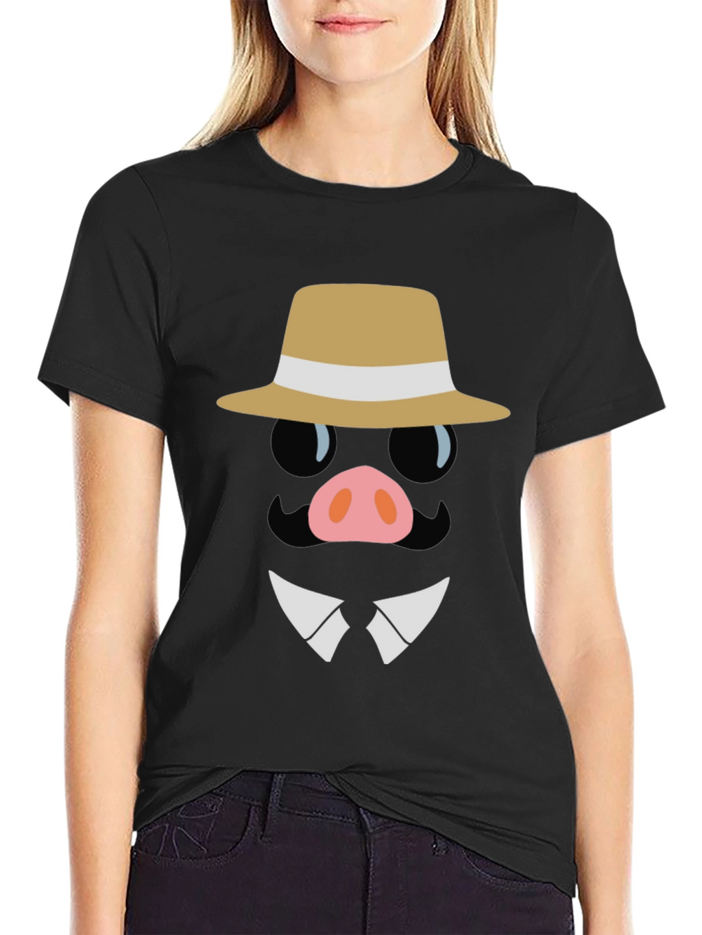 Dapper Pig T-Shirt - Cartoon Character