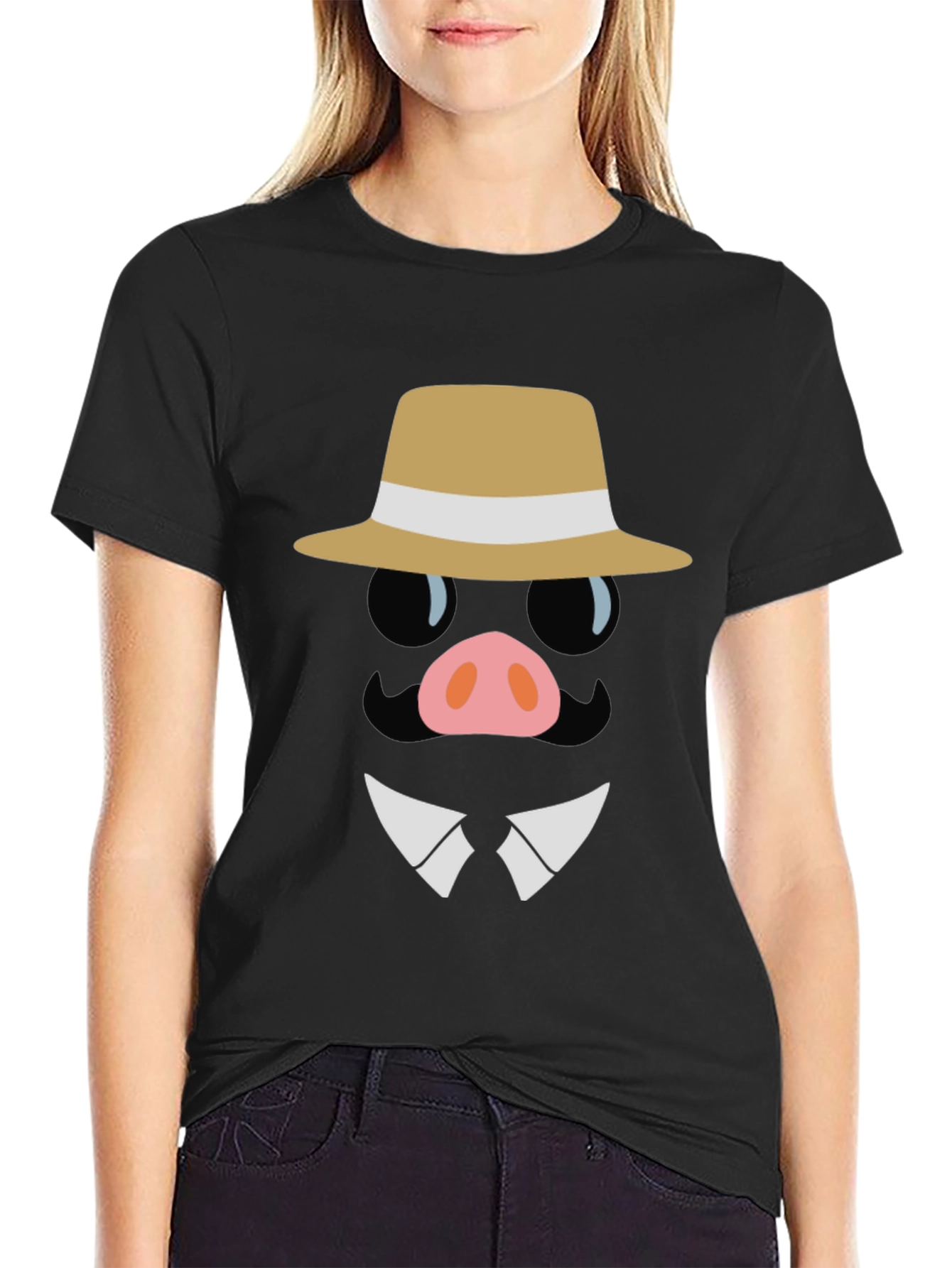 Dapper Pig T-Shirt - Cartoon Character