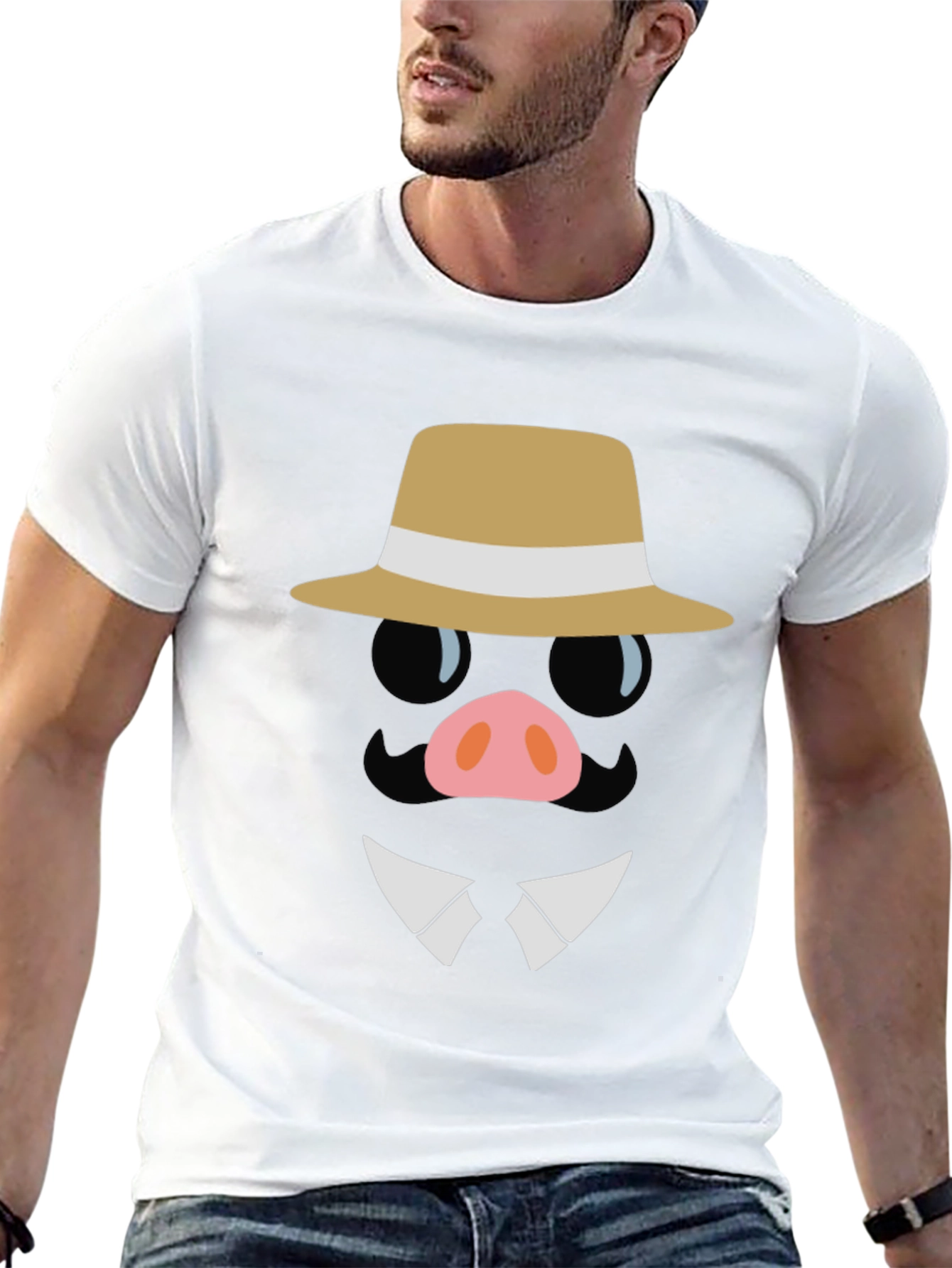 Dapper Pig T-Shirt - Cartoon Character