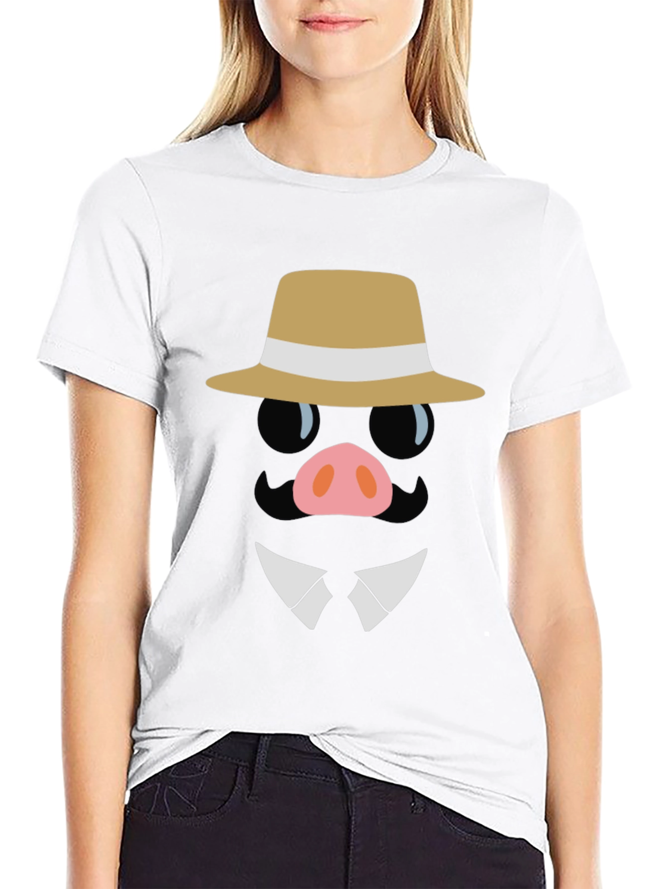 Dapper Pig T-Shirt - Cartoon Character