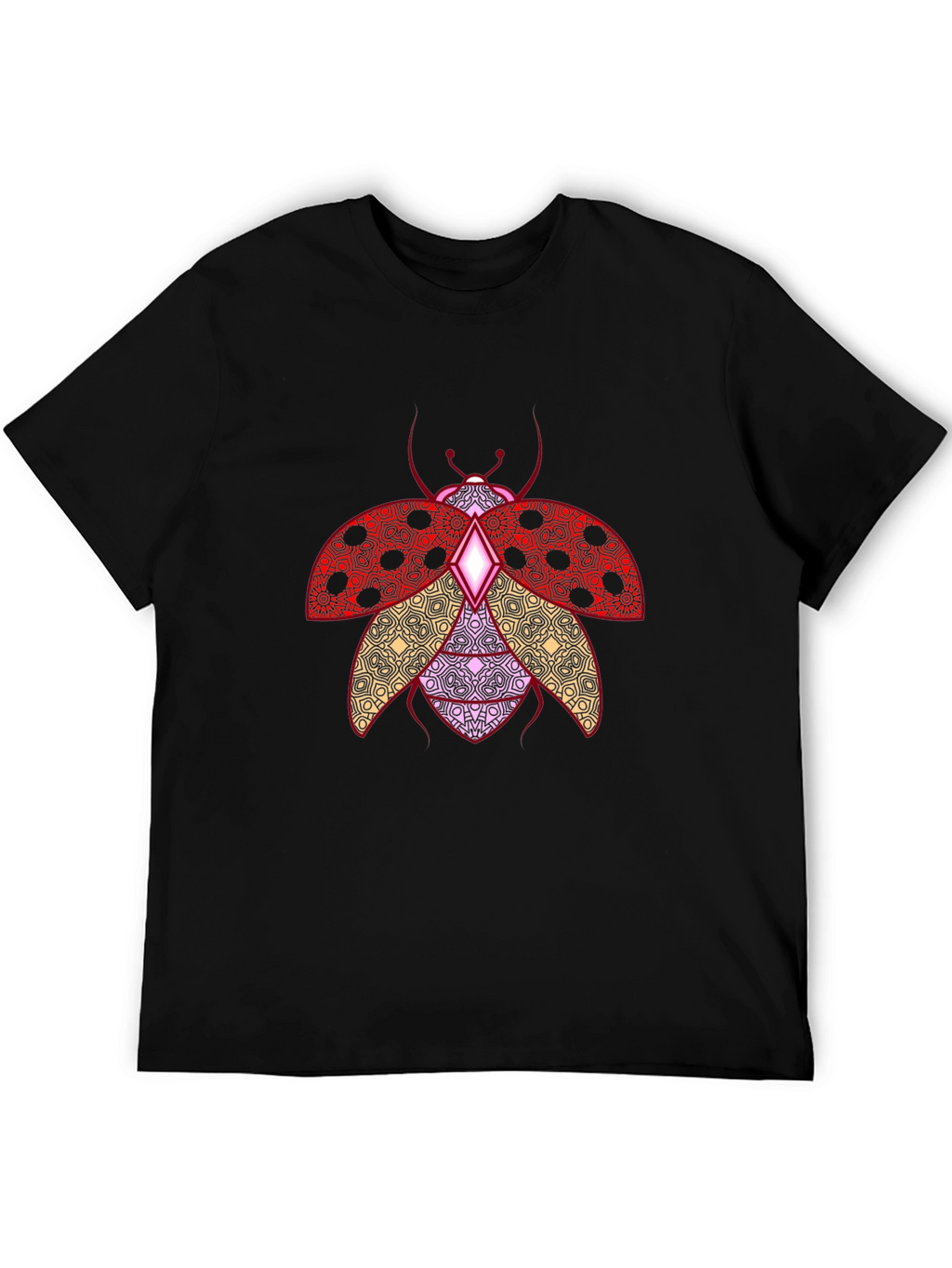 Ladybug Print Crew Neck T-Shirt
