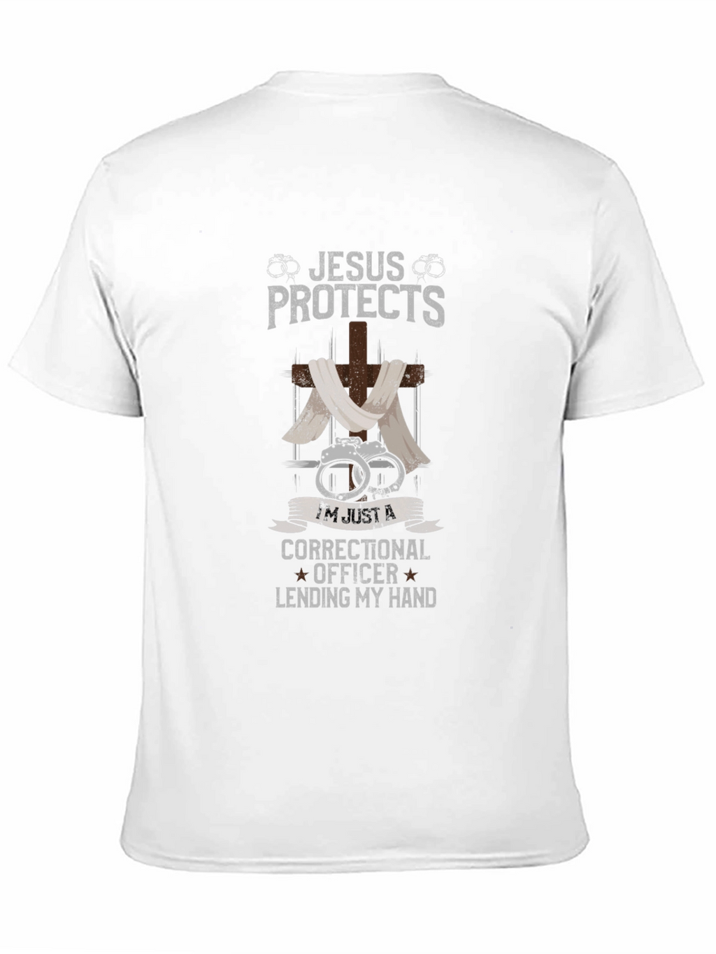 Jesus Protects Correctional Officer Graphic T-Shirt