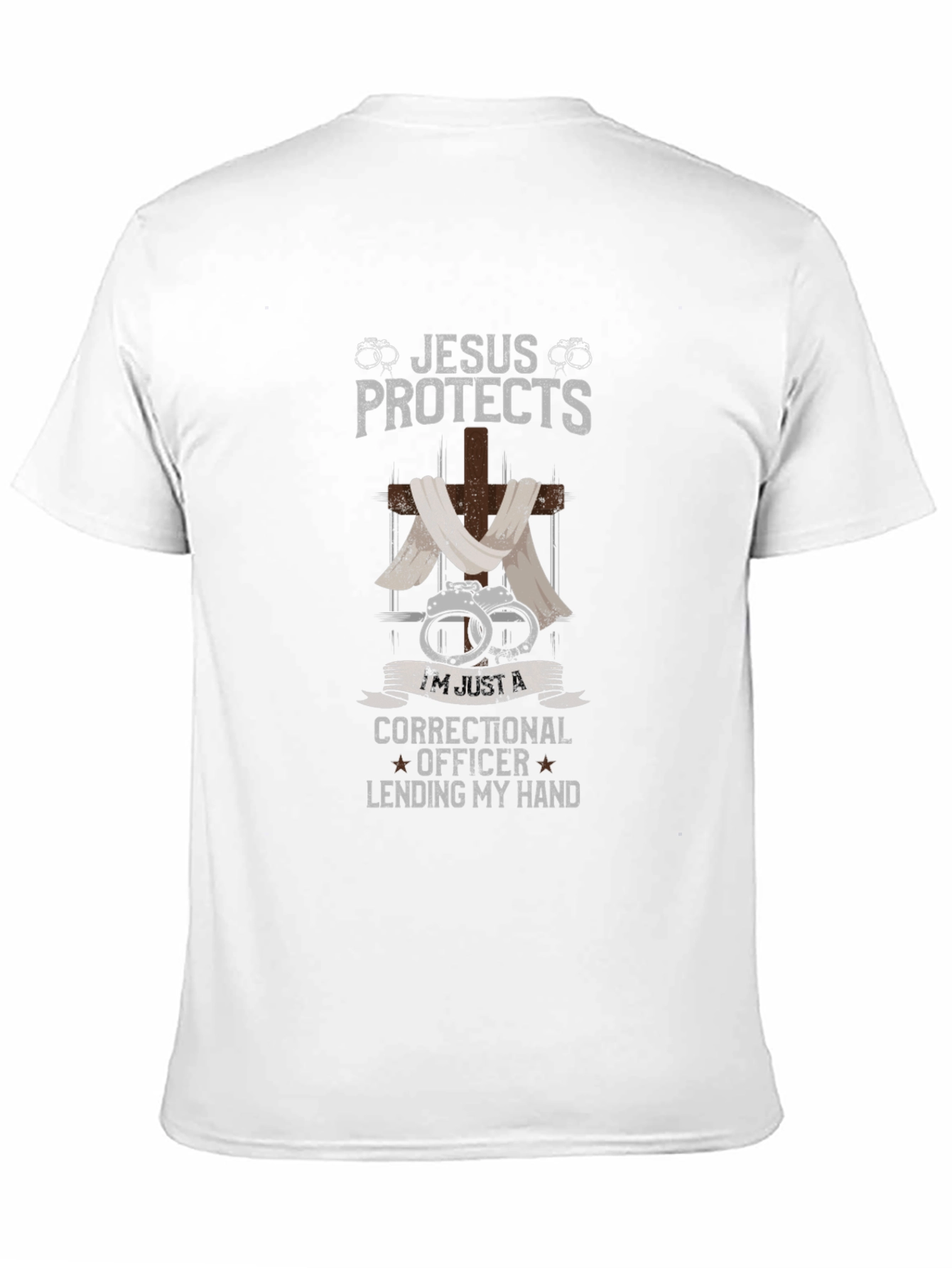 Jesus Protects Correctional Officer Graphic T-Shirt