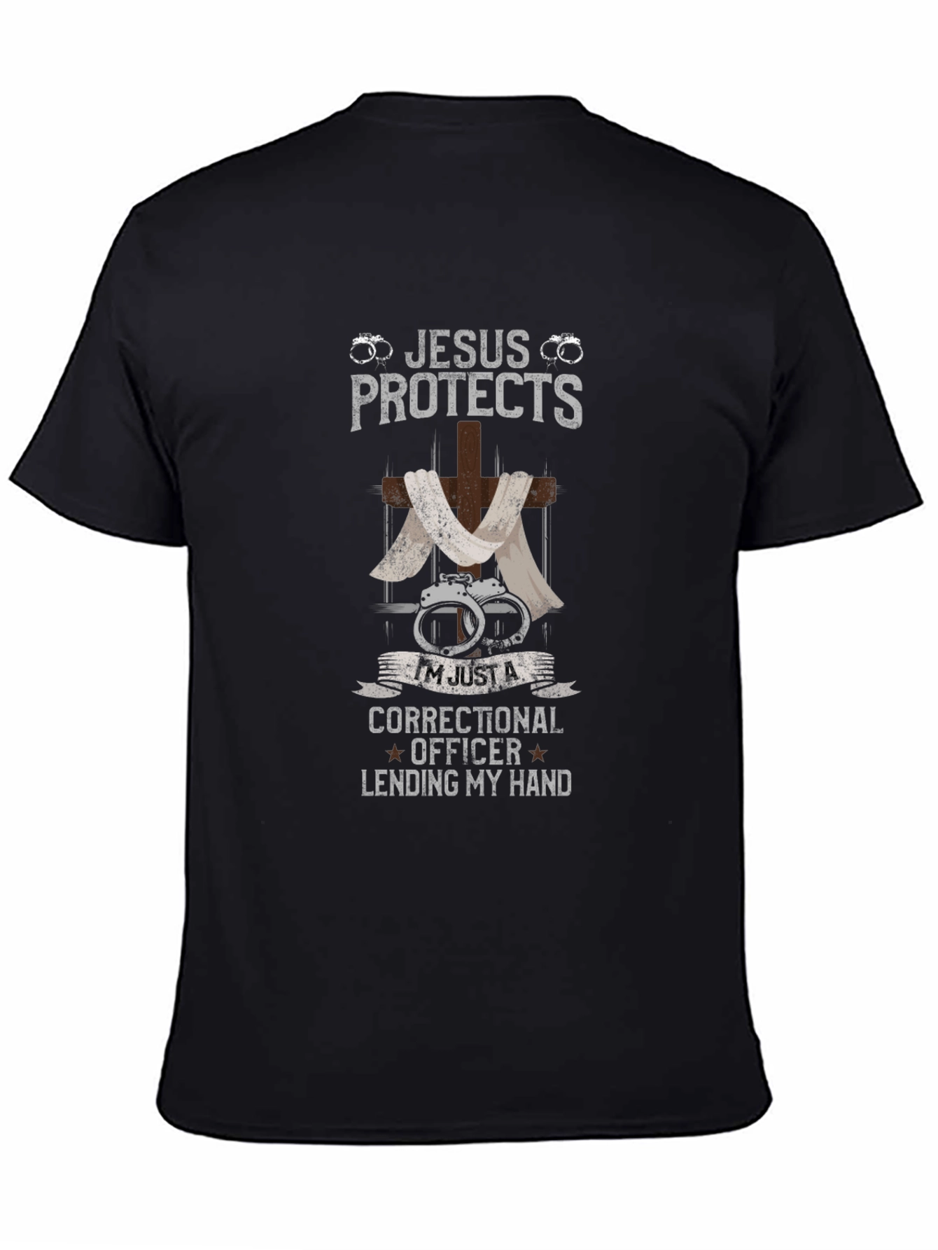 Jesus Protects Correctional Officer Graphic T-Shirt