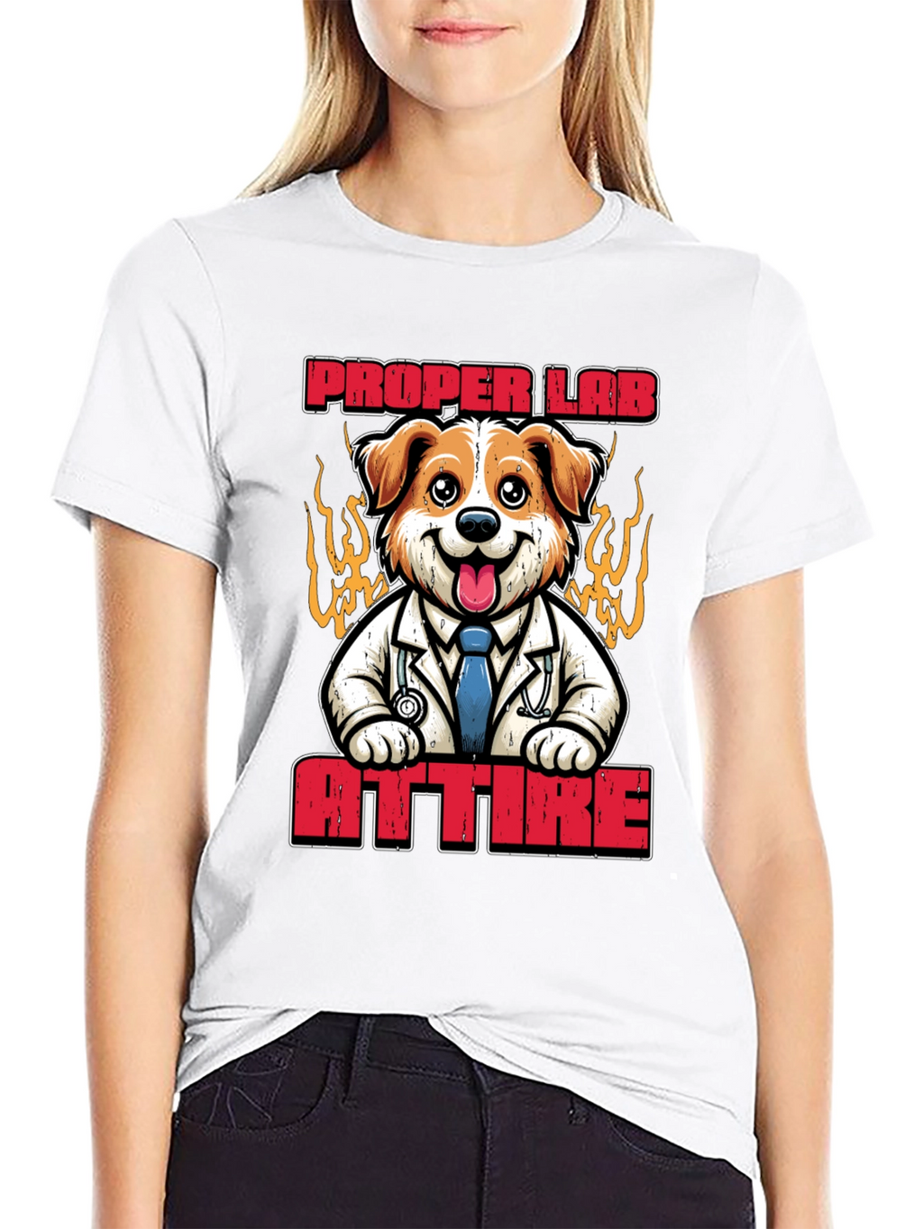 Proper Lab Attire T-Shirt: Dog Doctor Tee