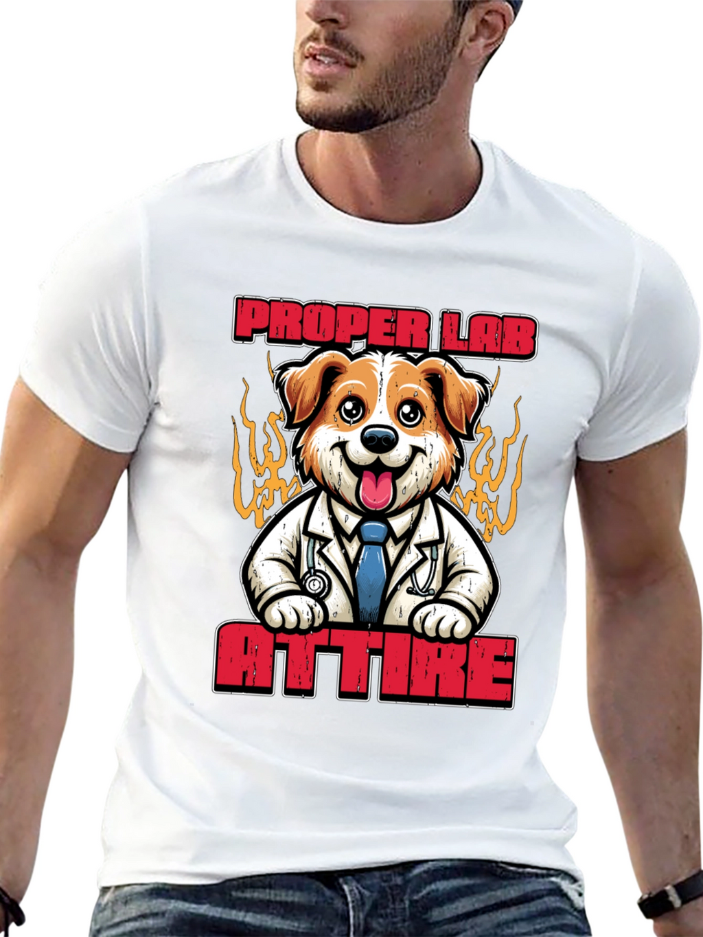 Proper Lab Attire T-Shirt: Dog Doctor Tee