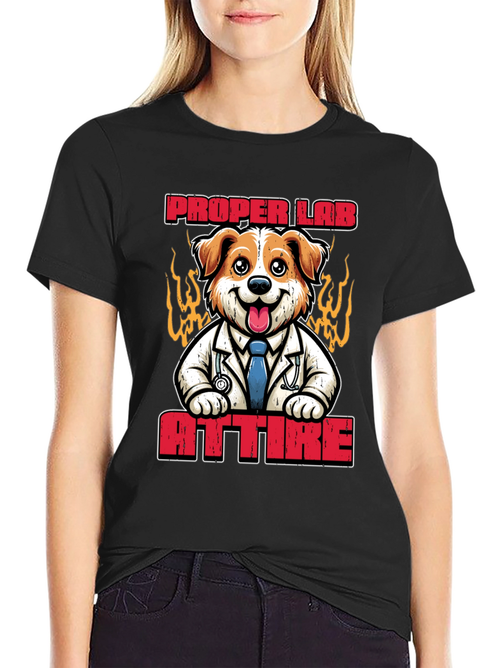 Proper Lab Attire T-Shirt: Dog Doctor Tee