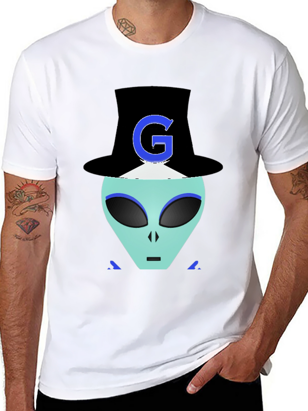 Alien G Top Hat Black T-Shirt