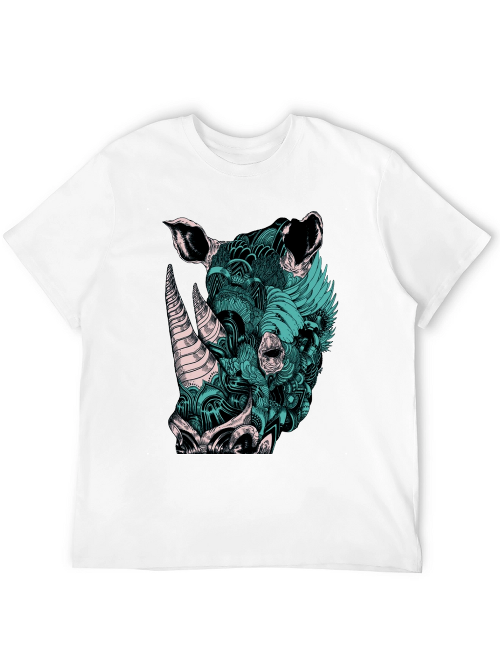 Rhinoceros Graphic Print T-Shirt