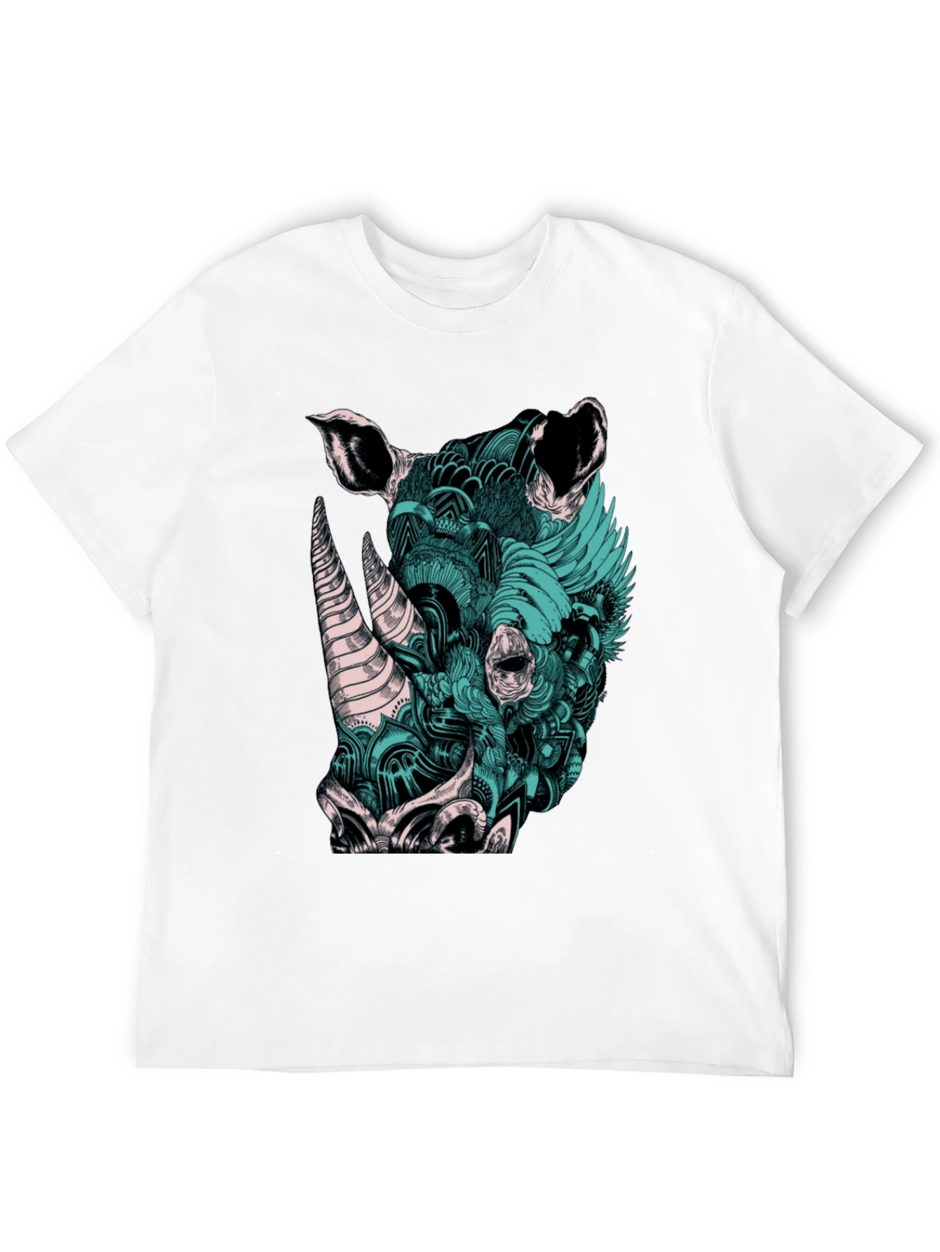 Rhinoceros Graphic Print T-Shirt