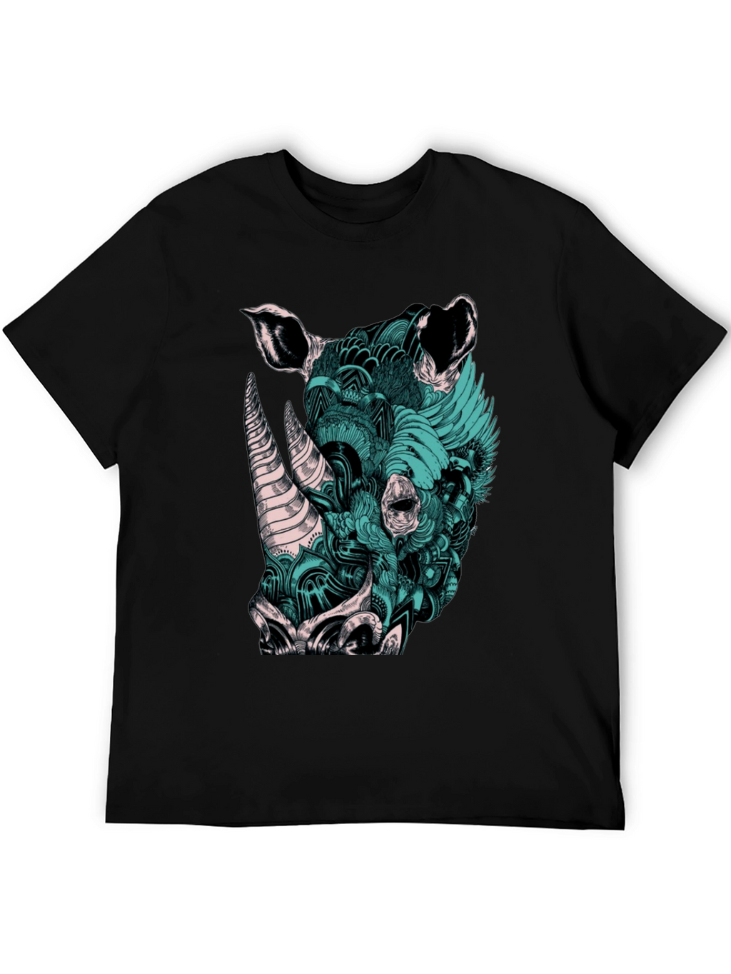 Rhinoceros Graphic Print T-Shirt