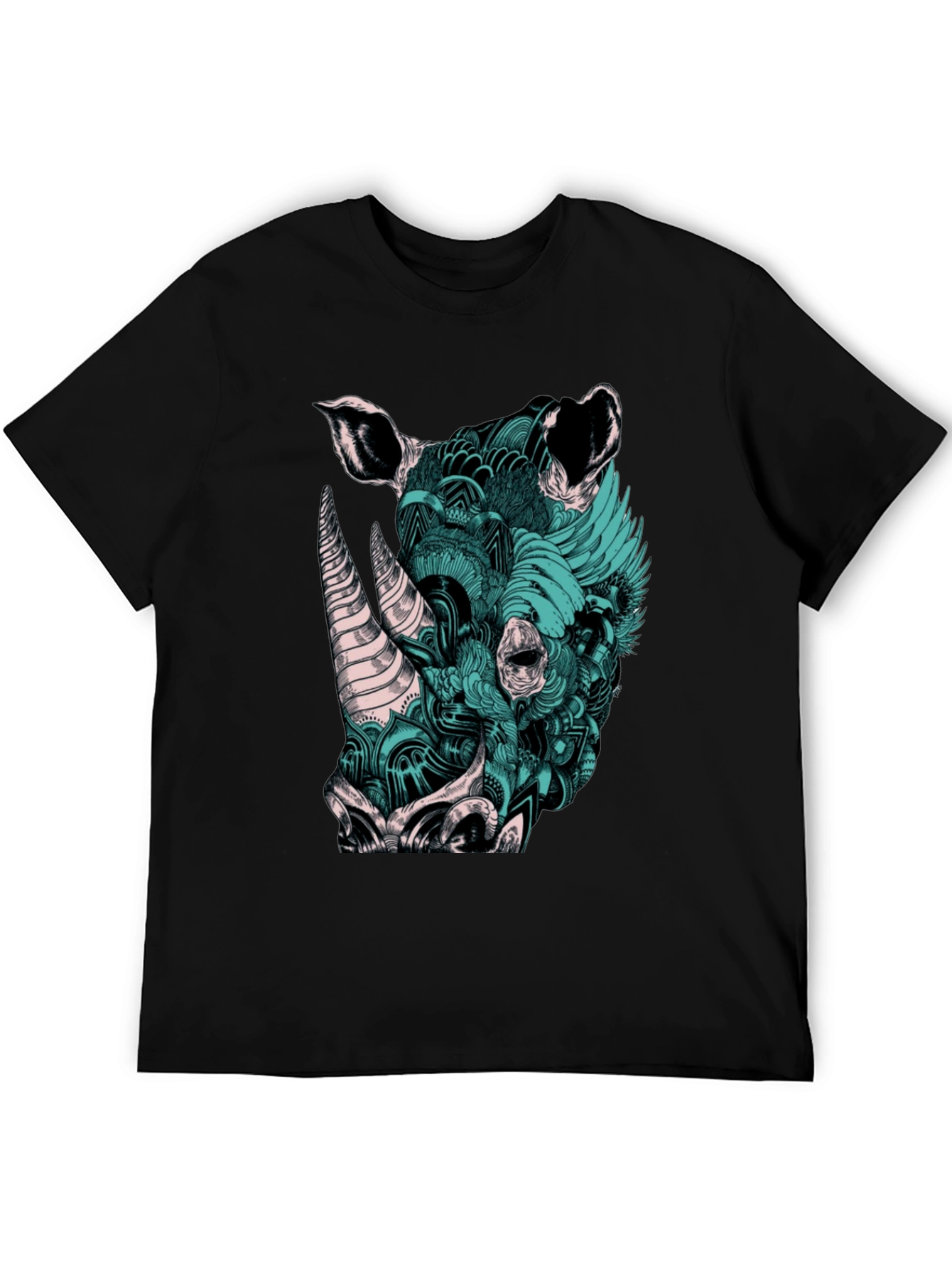 Rhinoceros Graphic Print T-Shirt