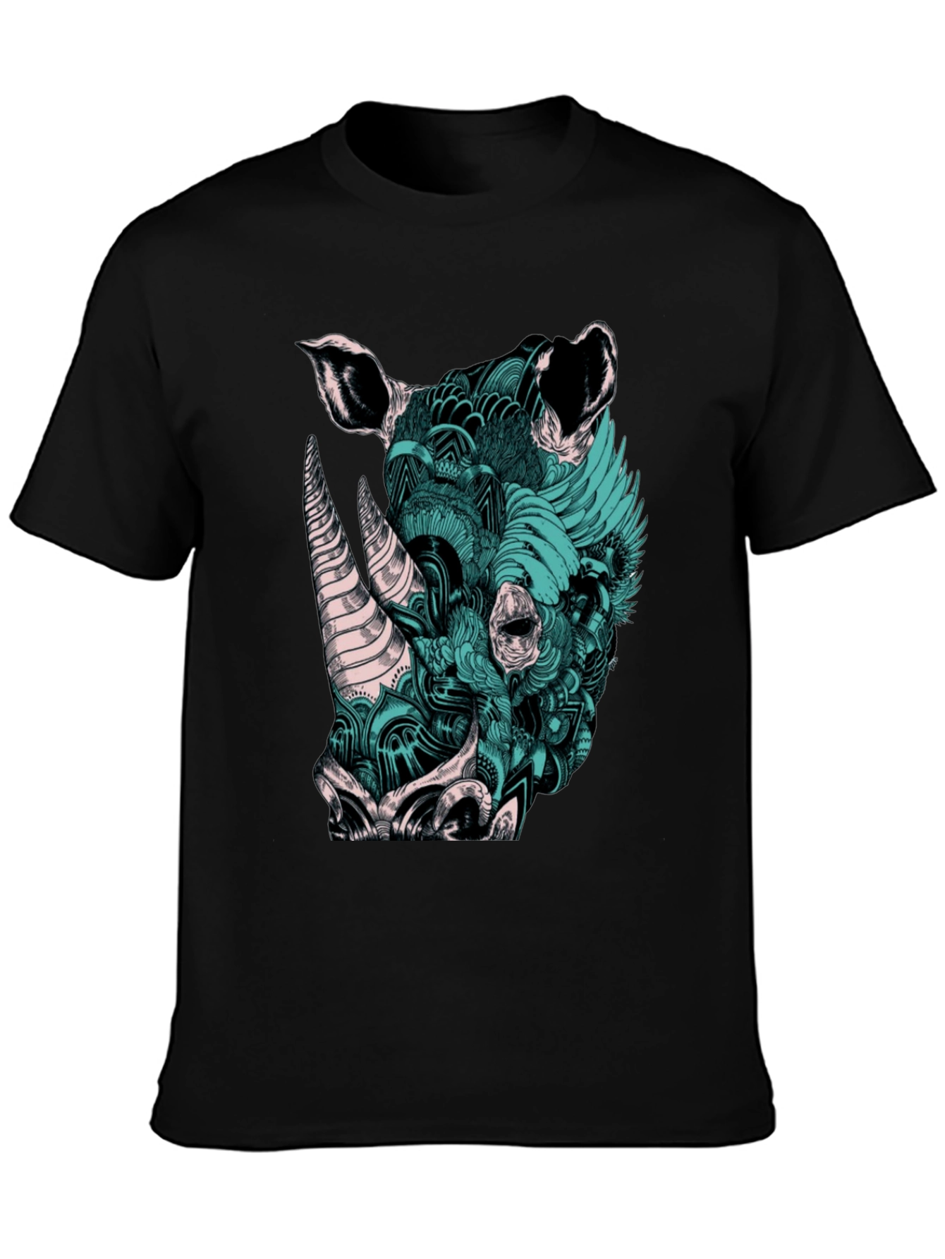 Rhinoceros Graphic Print T-Shirt