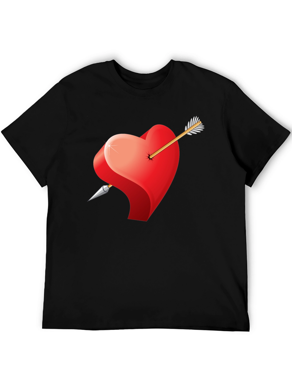 Heart & Arrow Graphic Black Tee