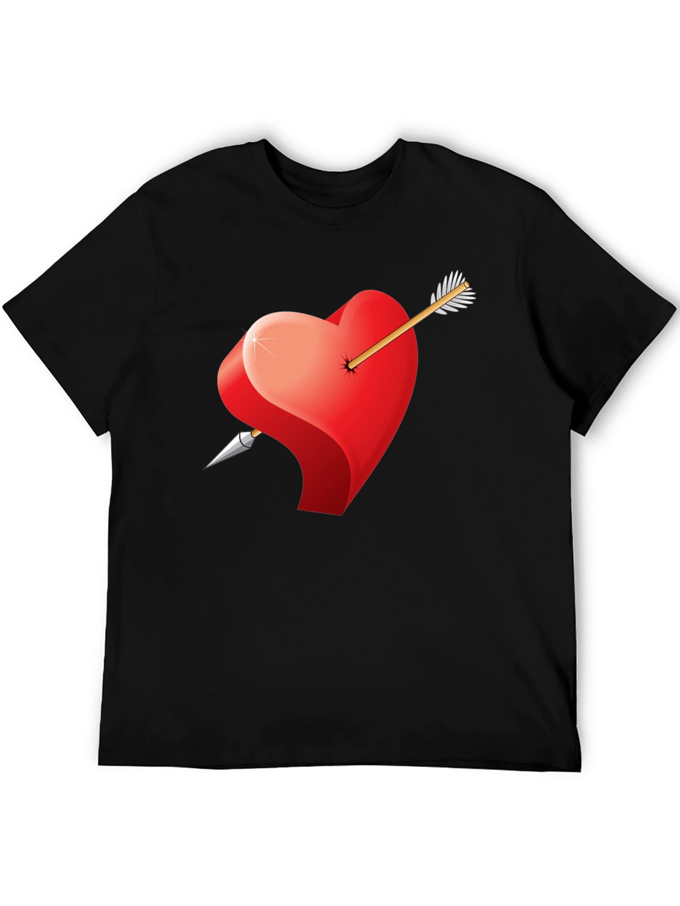Heart & Arrow Graphic Black Tee