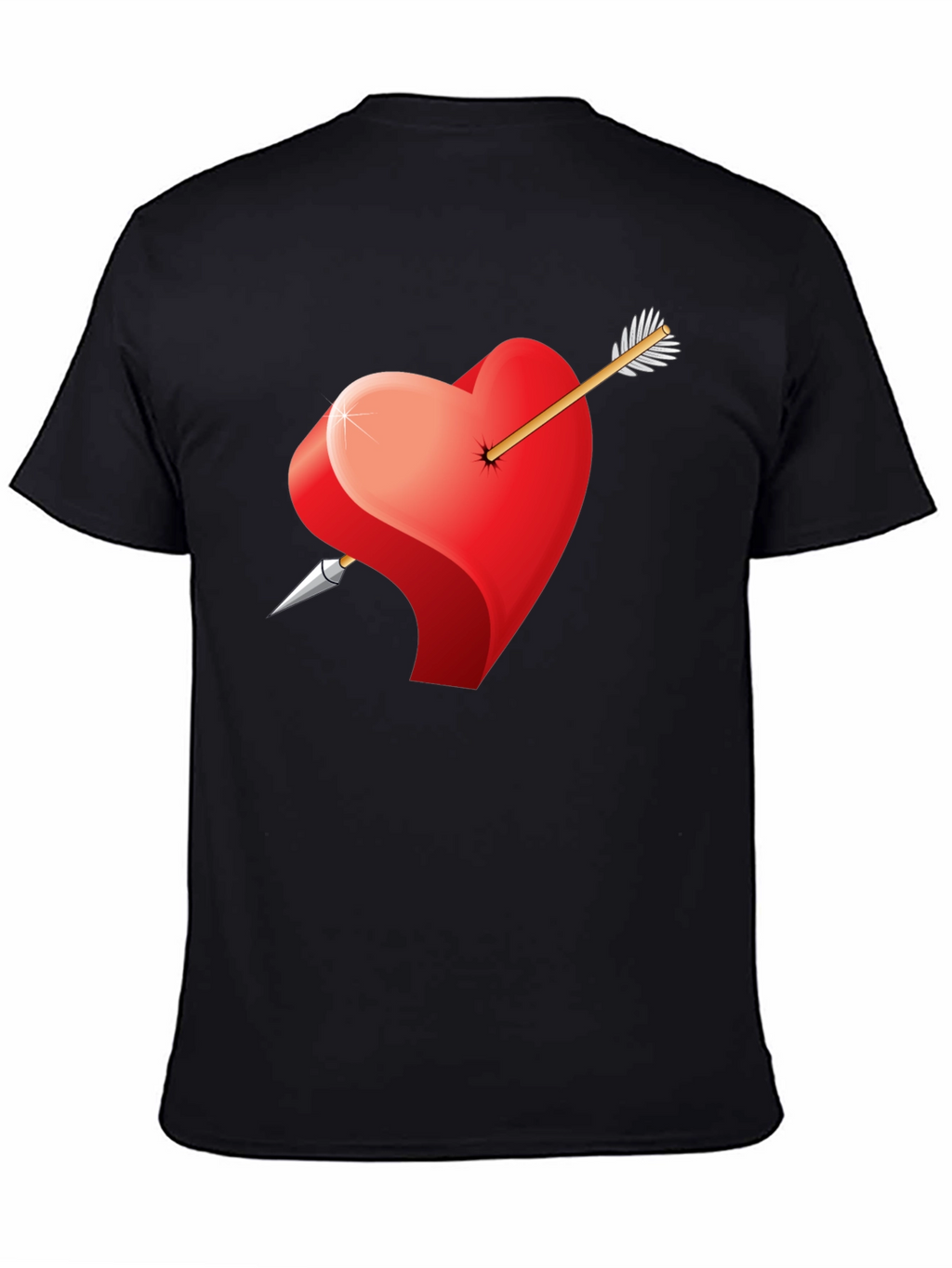 Heart & Arrow Graphic Black Tee