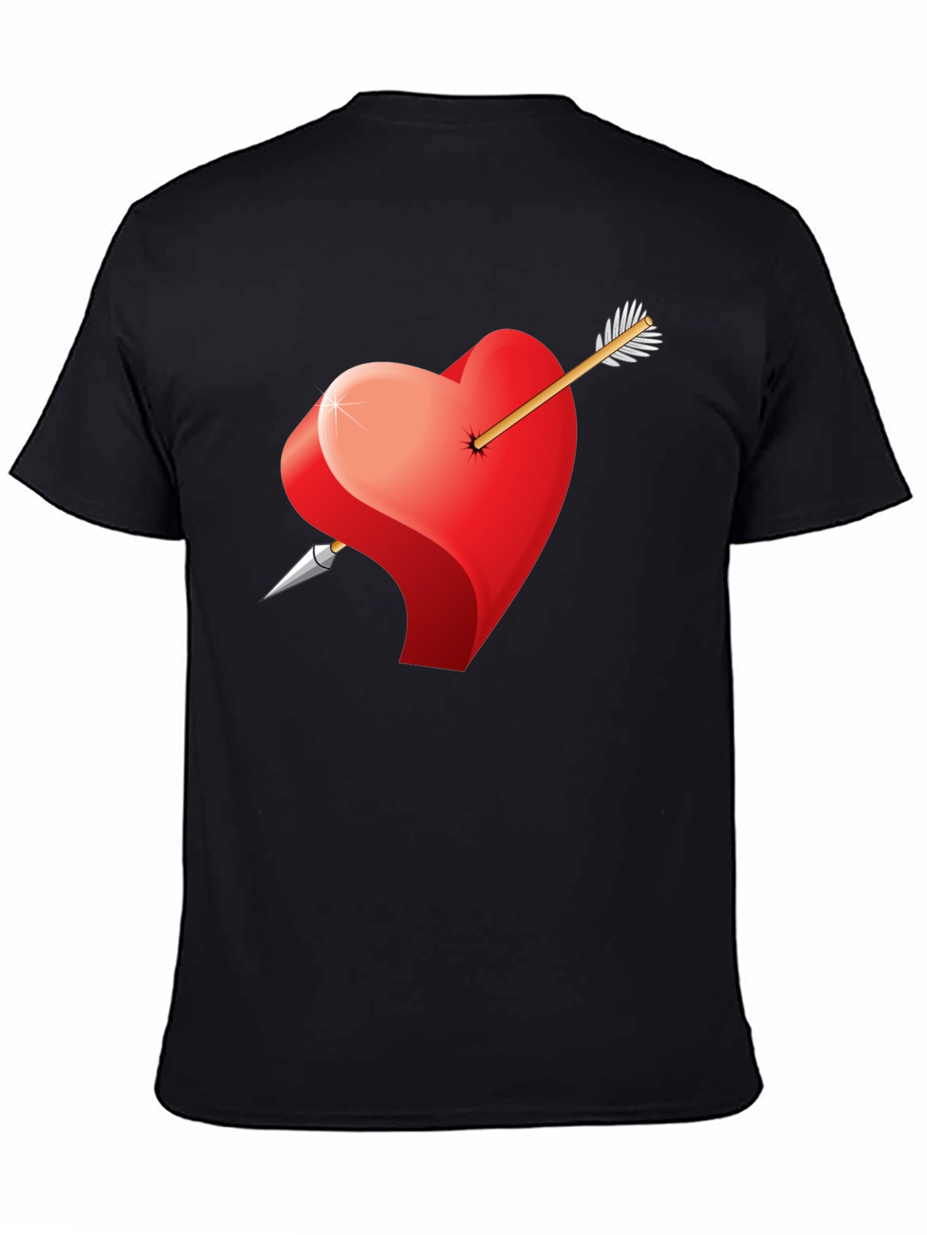Heart & Arrow Graphic Black Tee