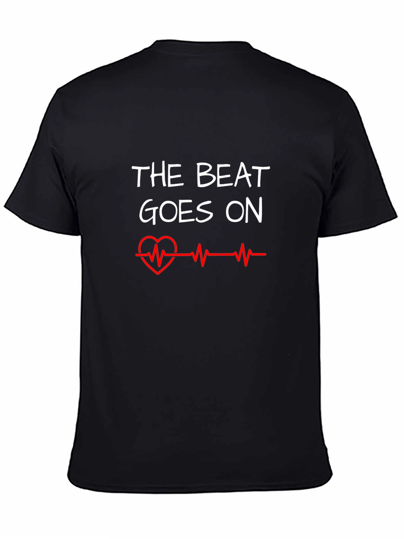 The Beat Goes On Graphic Tee - Heartbeat Design