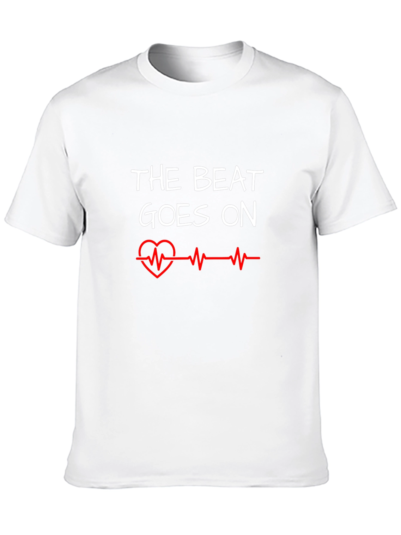 The Beat Goes On Graphic Tee - Heartbeat Design