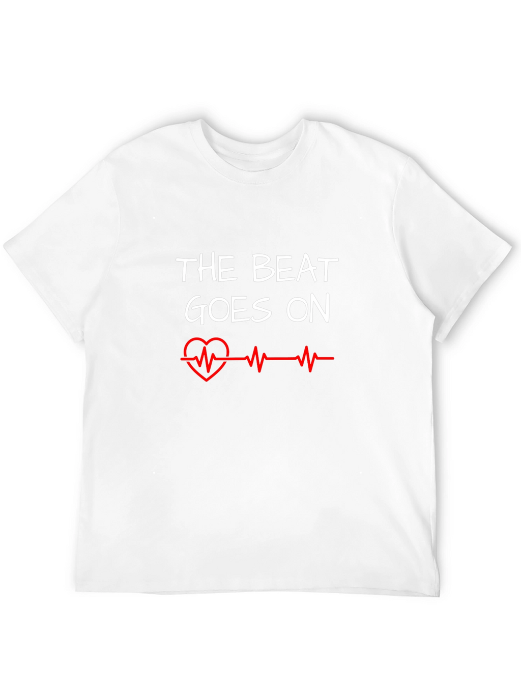 The Beat Goes On Graphic Tee - Heartbeat Design