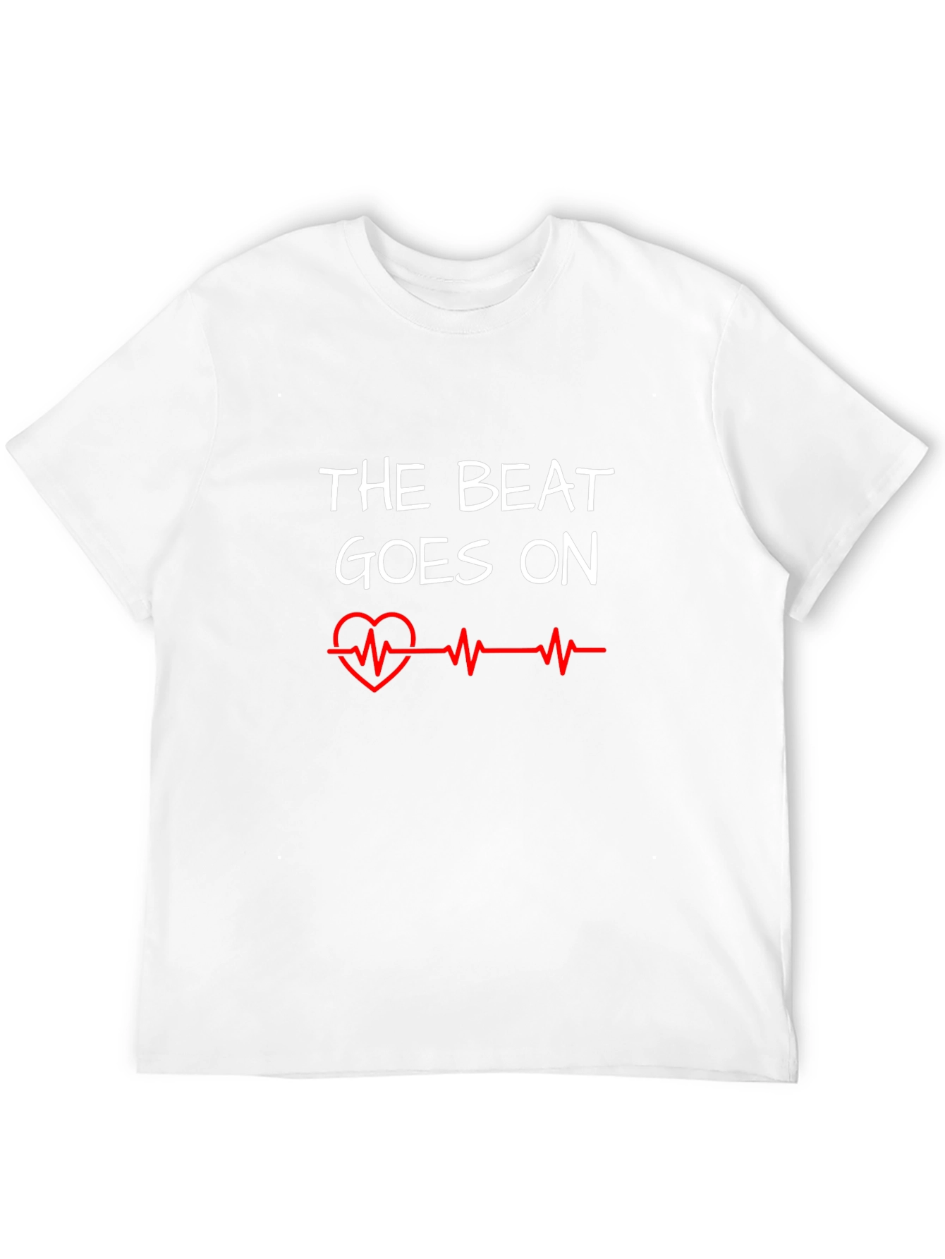 The Beat Goes On Graphic Tee - Heartbeat Design