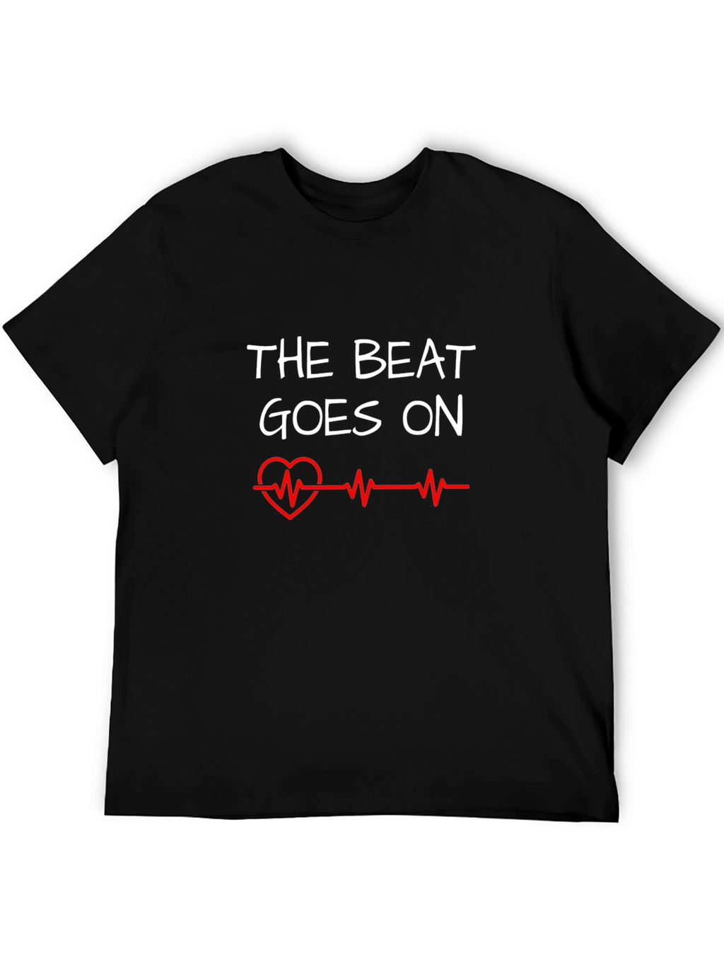 The Beat Goes On Graphic Tee - Heartbeat Design
