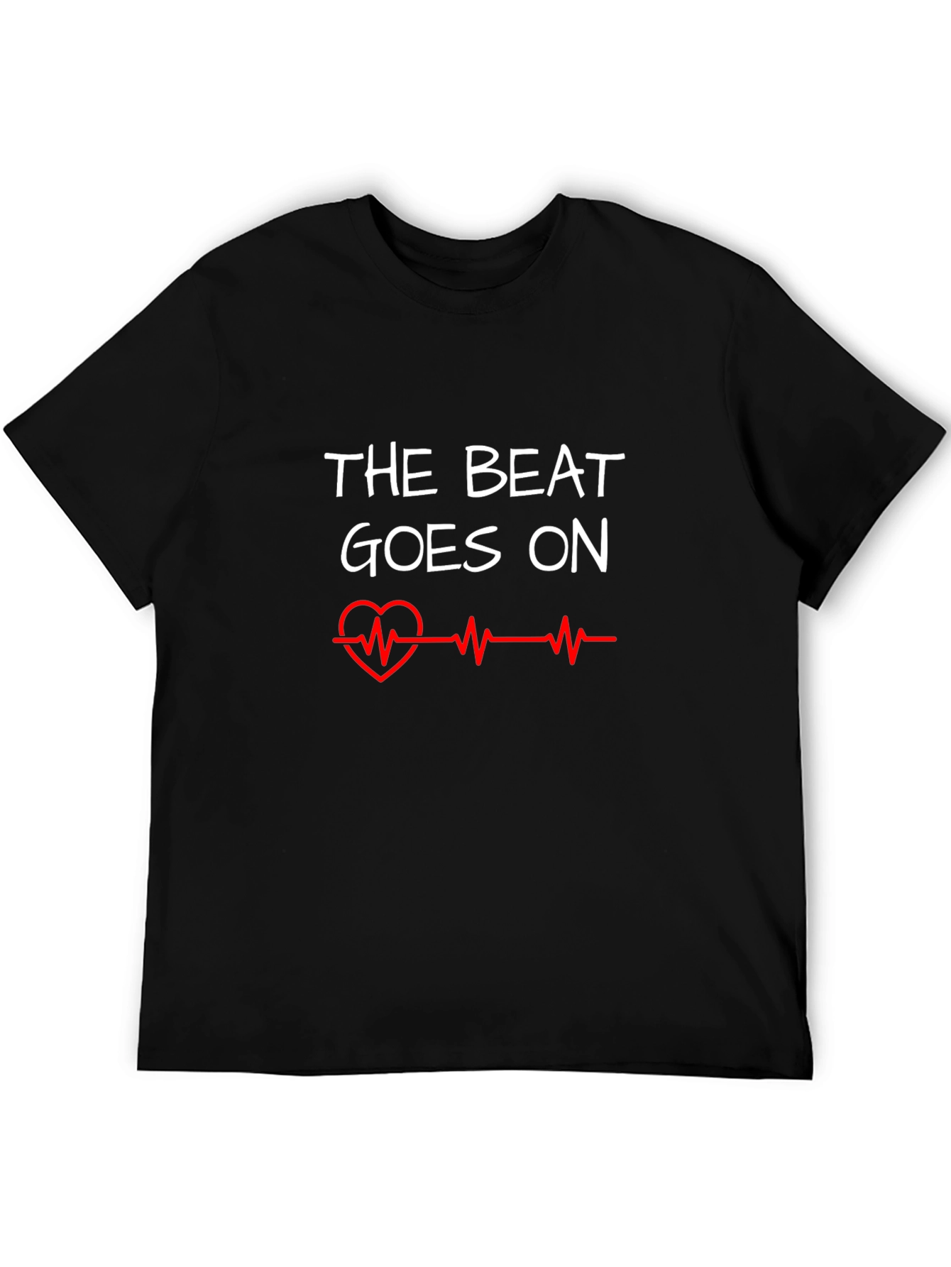 The Beat Goes On Graphic Tee - Heartbeat Design
