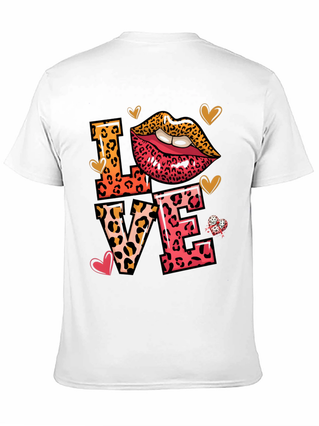 Leopard Print LOVE Graphic Tee Shirt