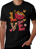 Leopard Print LOVE Graphic Tee Shirt