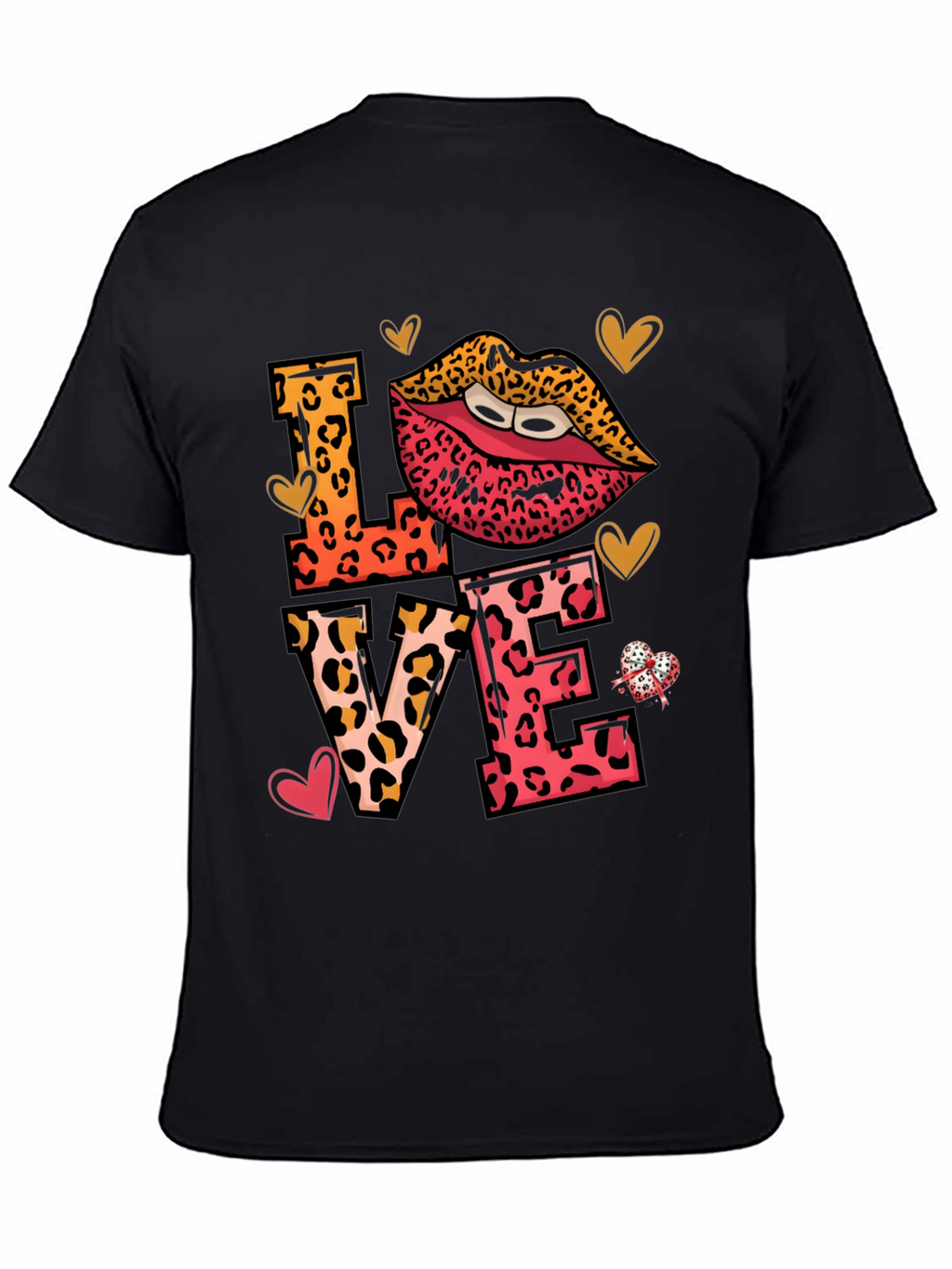 Leopard Print LOVE Graphic Tee Shirt