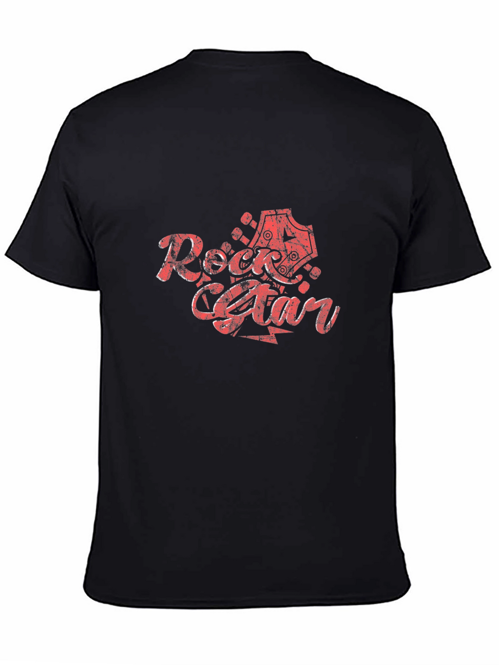 Rock Star Graphic Print T-Shirt - Black
