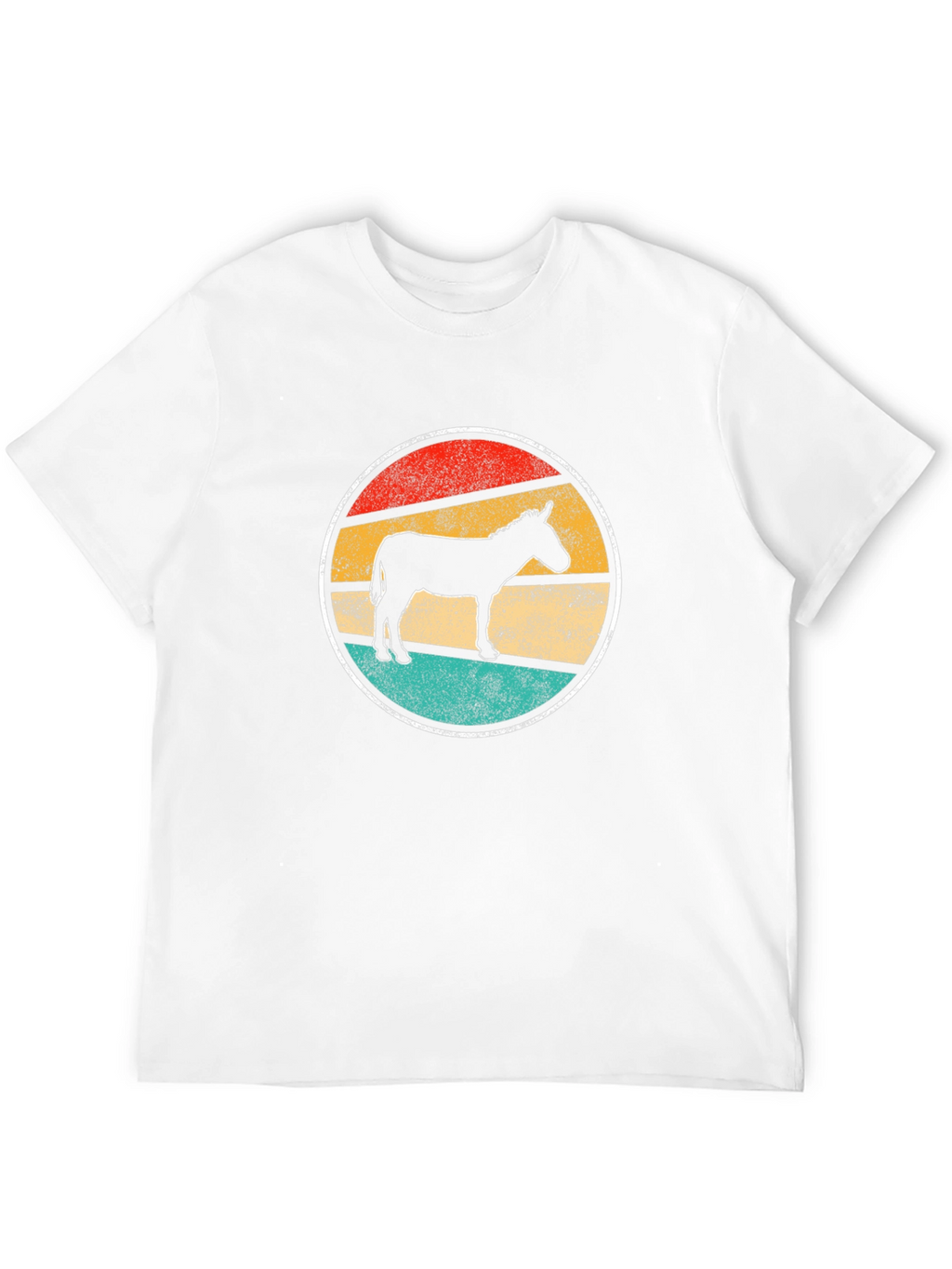 Retro Donkey T-Shirt - Black Cotton Crew Neck Tee