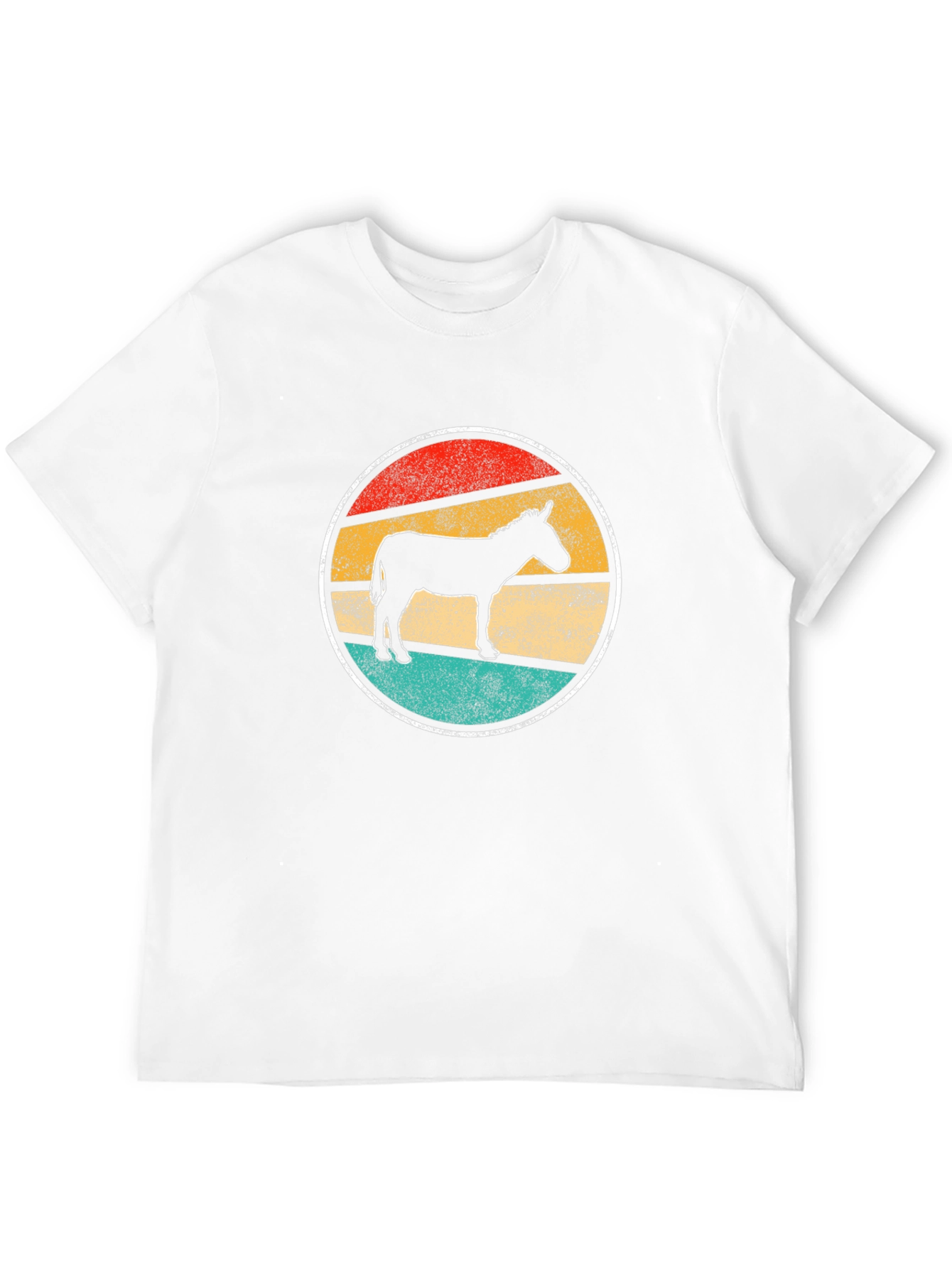 Retro Donkey T-Shirt - Black Cotton Crew Neck Tee