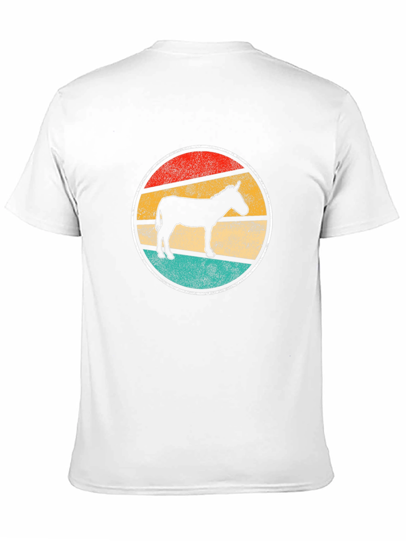Retro Donkey T-Shirt - Black Cotton Crew Neck Tee