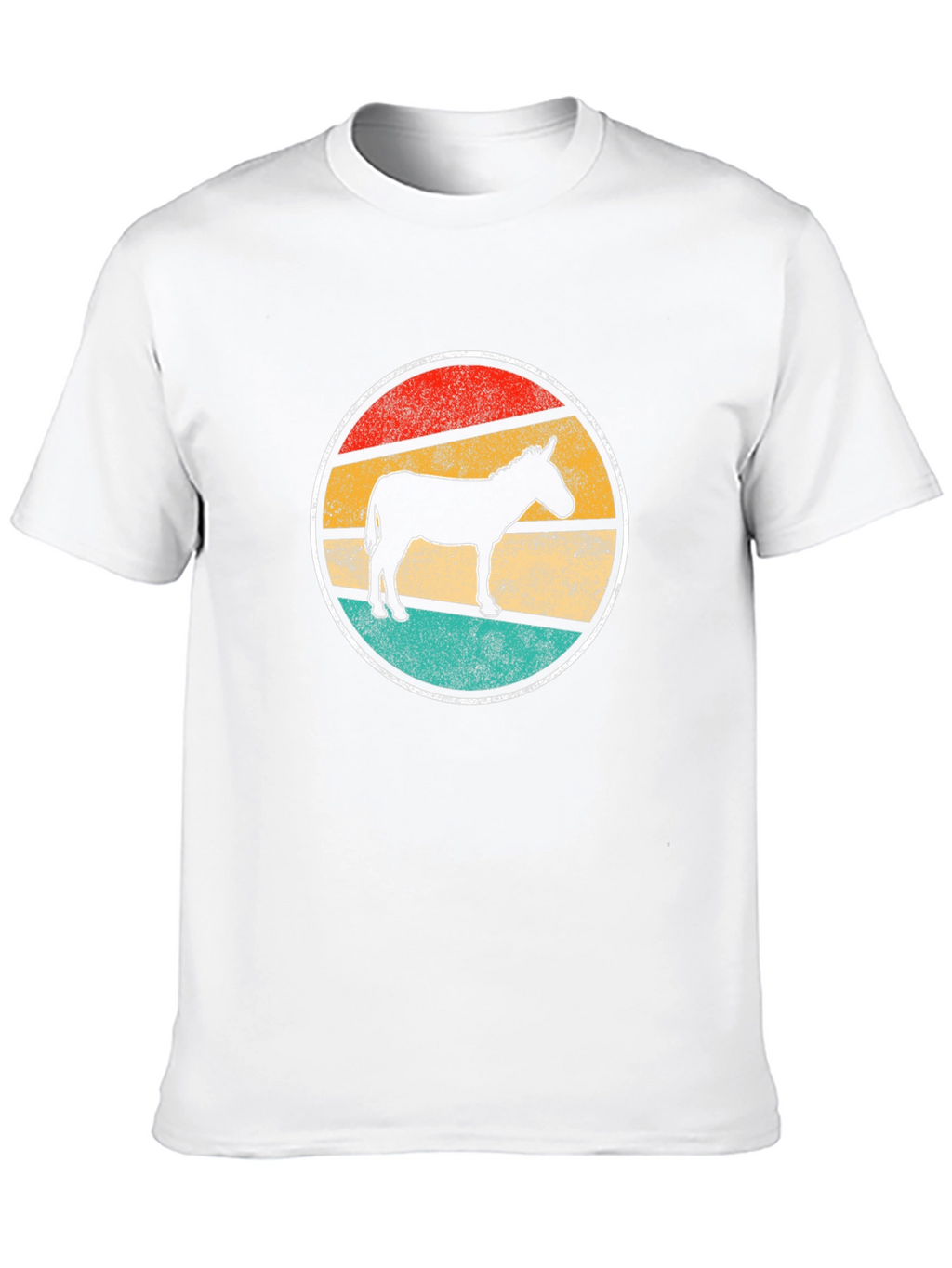 Retro Donkey T-Shirt - Black Cotton Crew Neck Tee