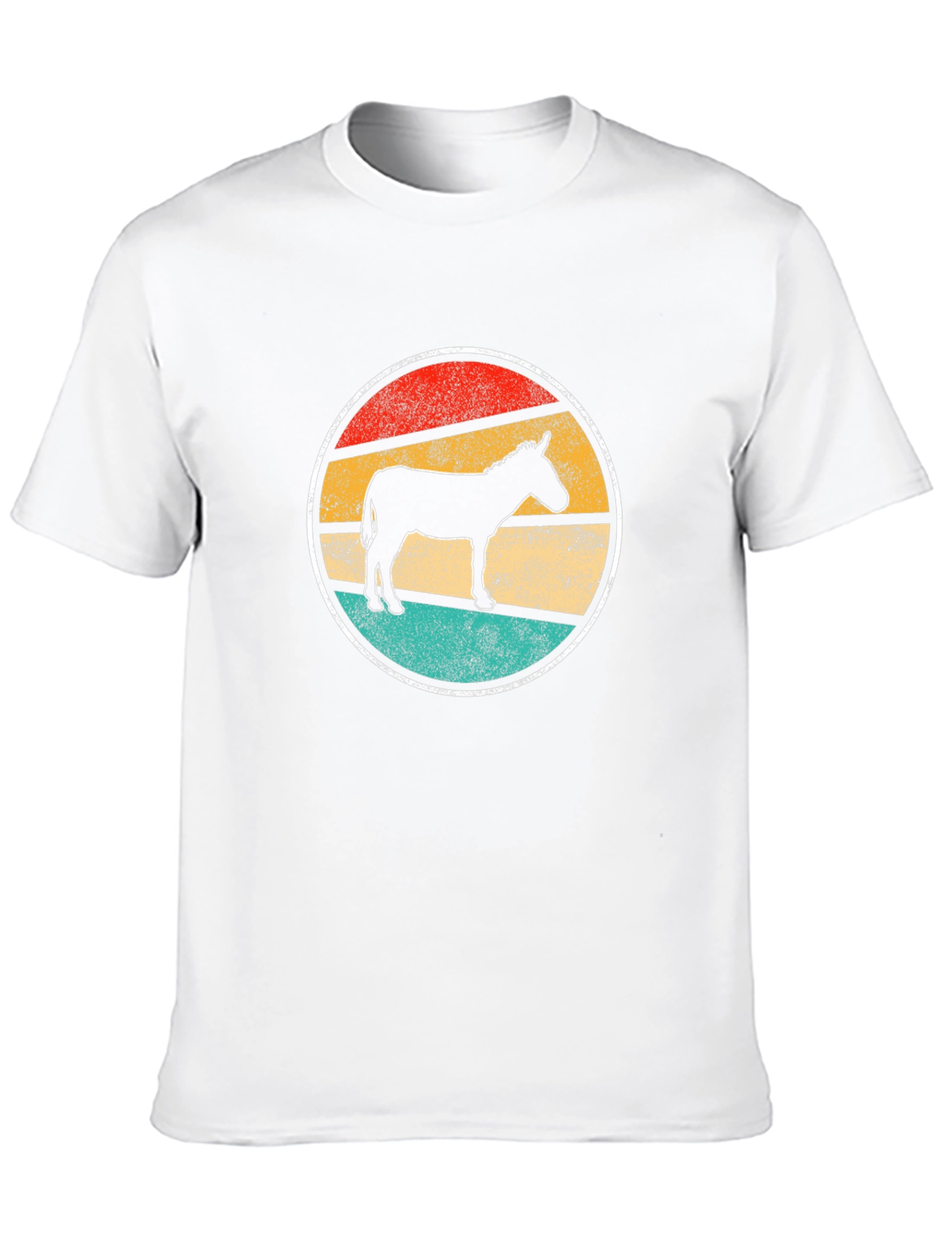 Retro Donkey T-Shirt - Black Cotton Crew Neck Tee