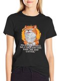 Pilates? Pie & Lattes Cat Graphic T-Shirt