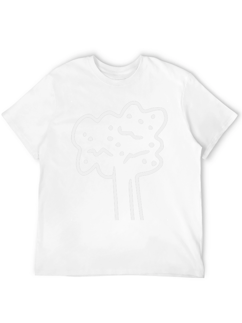 Abstract Tree Graphic Tee - Black Cotton Shirt