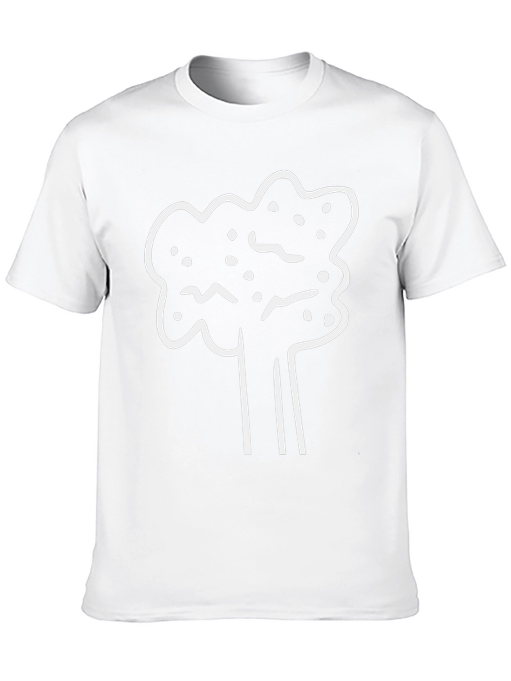 Abstract Tree Graphic Tee - Black Cotton Shirt