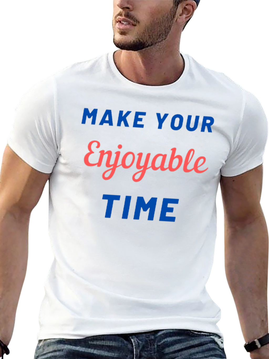 Enjoyable Time Graphic Print Tee - Soft Cotton Blend