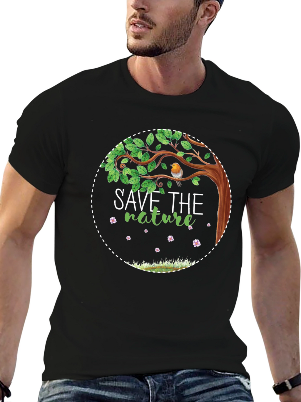 Save the Nature Graphic Tee - Eco-Friendly Design