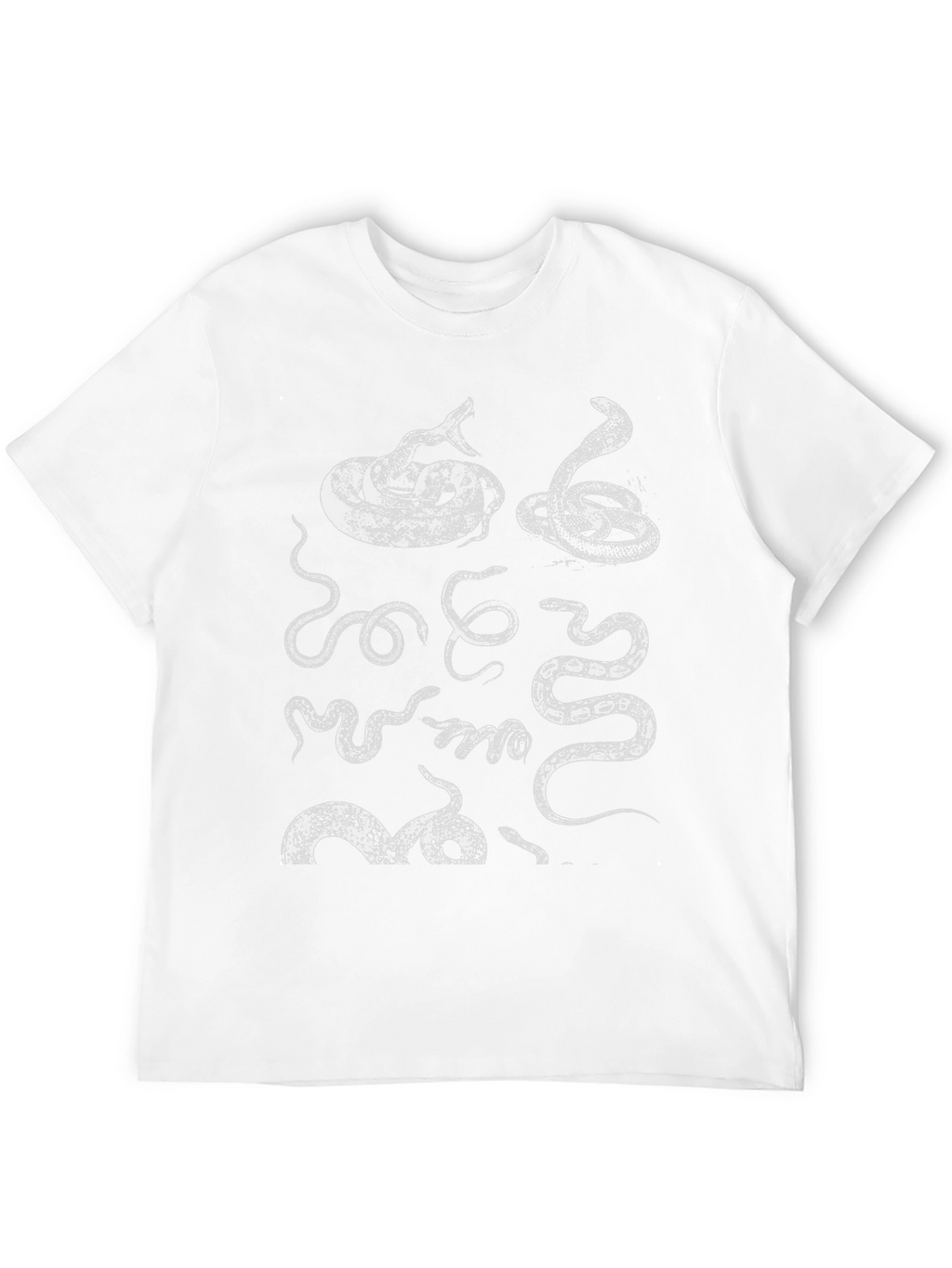 Serpentine Graphic Tee - Black Cotton Snake Print