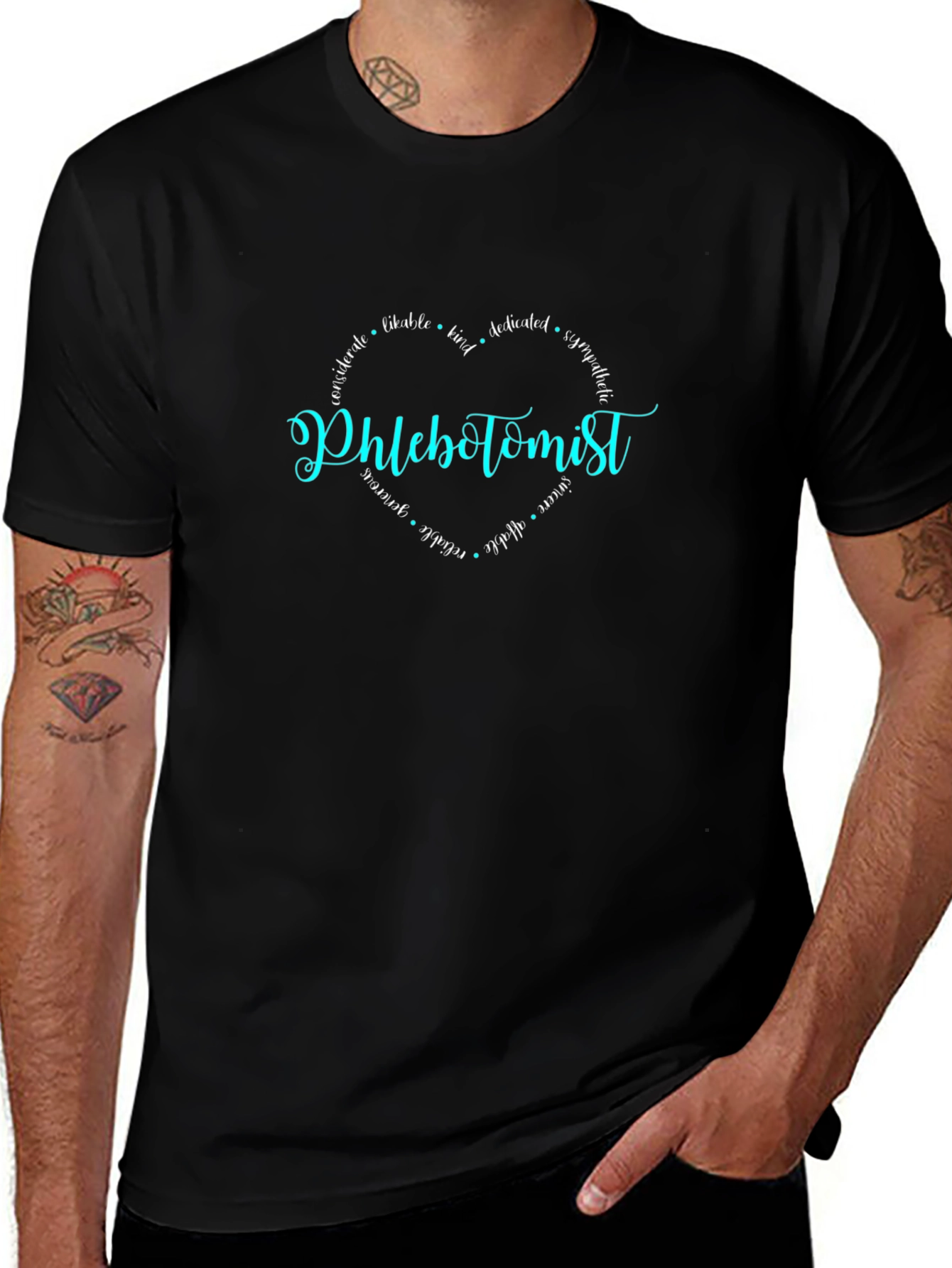 Phlebotomist Heart Graphic T-Shirt