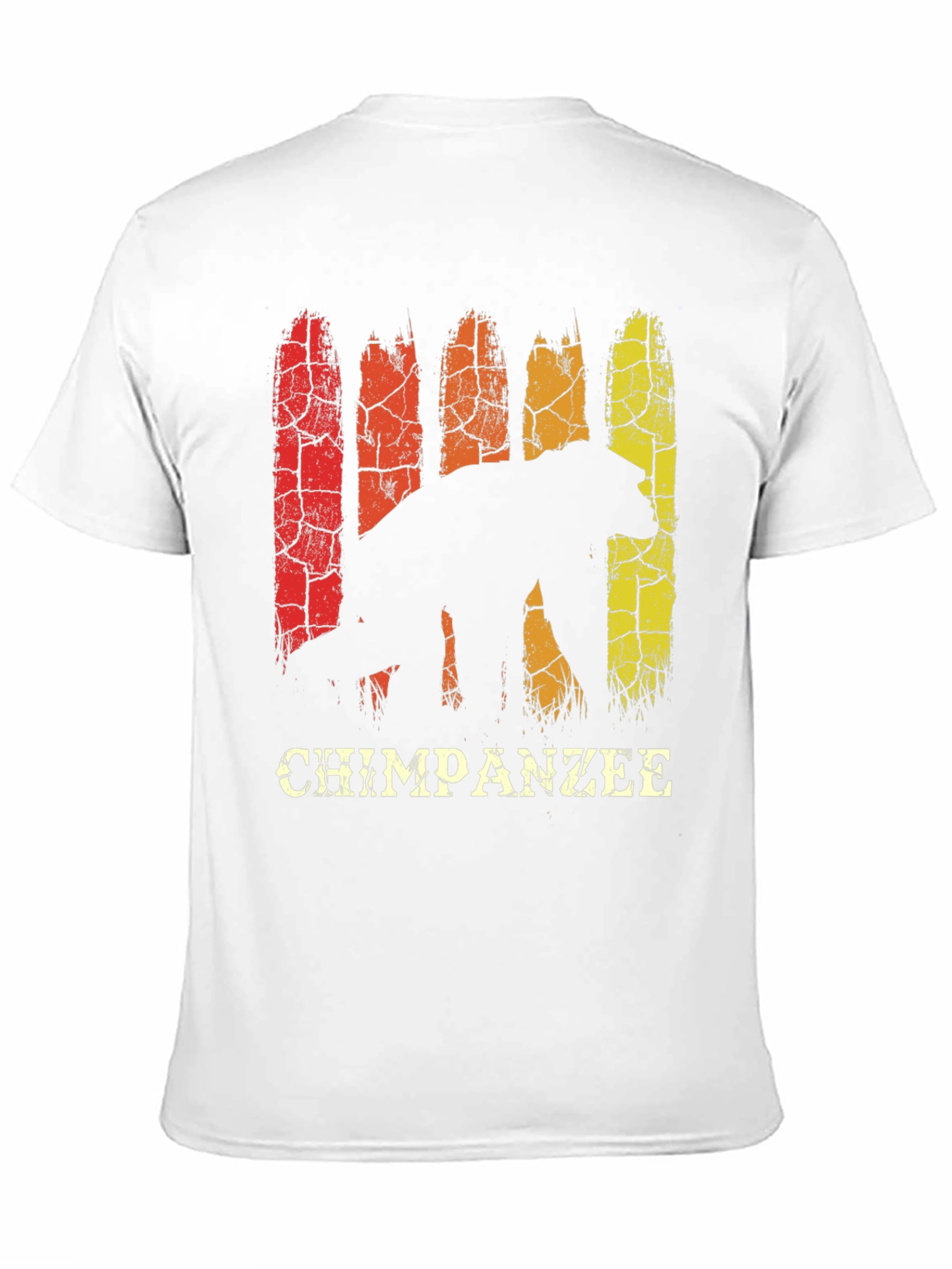 Chimpanzee Silhouette Retro Style Graphic T-Shirt
