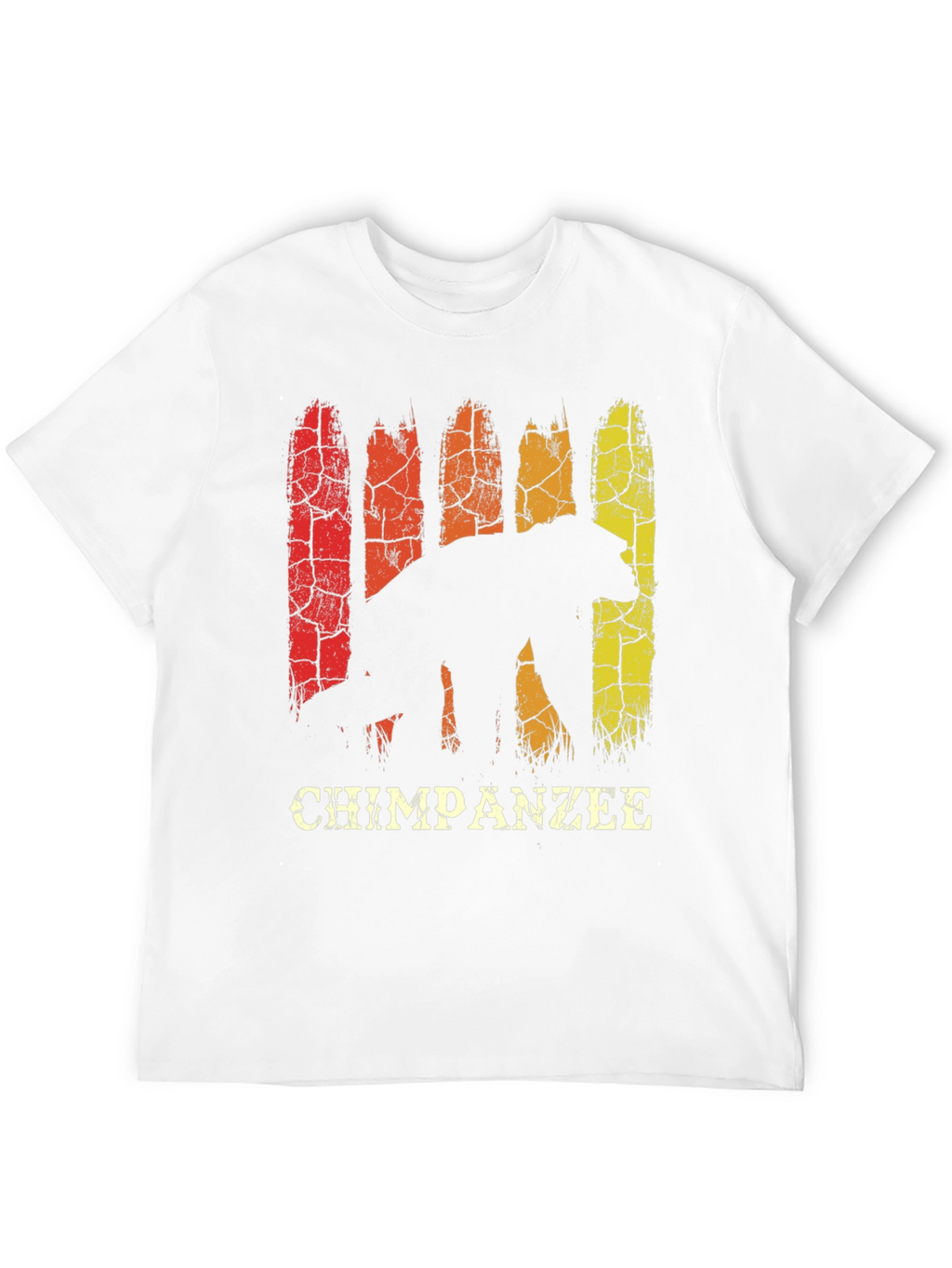Chimpanzee Silhouette Retro Style Graphic T-Shirt