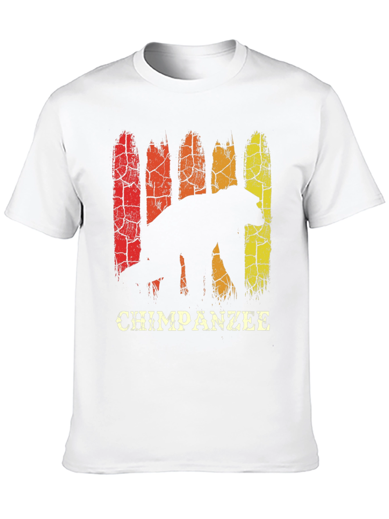 Chimpanzee Silhouette Retro Style Graphic T-Shirt