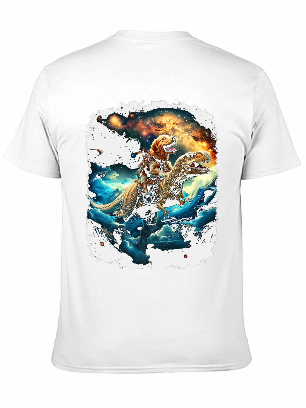 Dog Riding T-Rex T-Shirt
