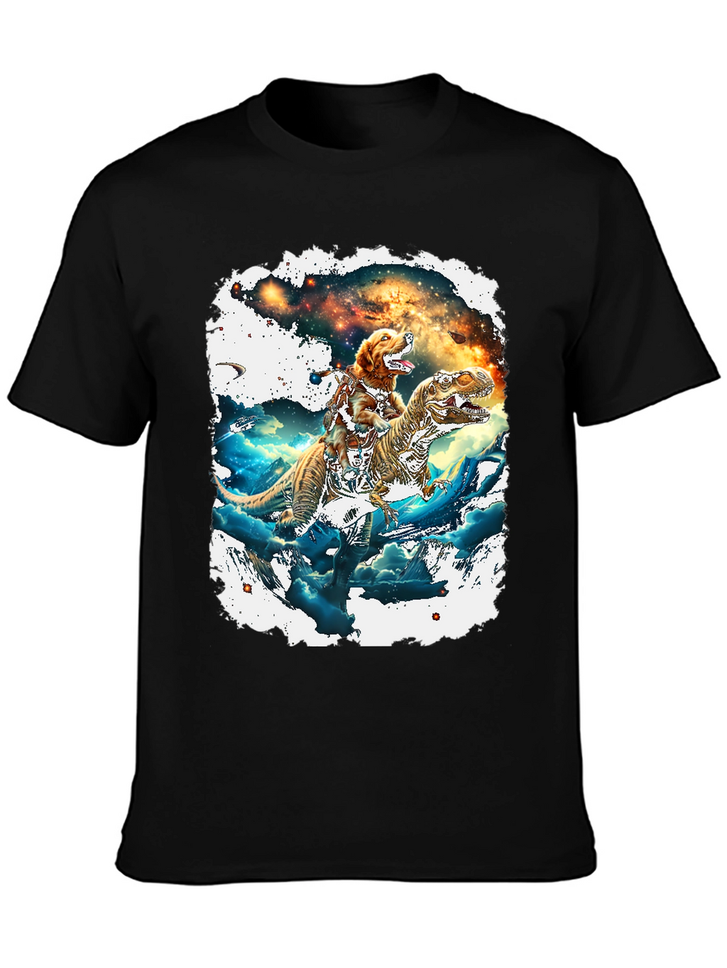 Dog Riding T-Rex T-Shirt