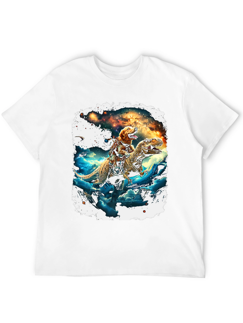 Dog Riding T-Rex T-Shirt