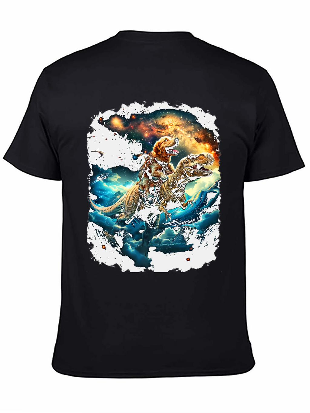 Dog Riding T-Rex T-Shirt